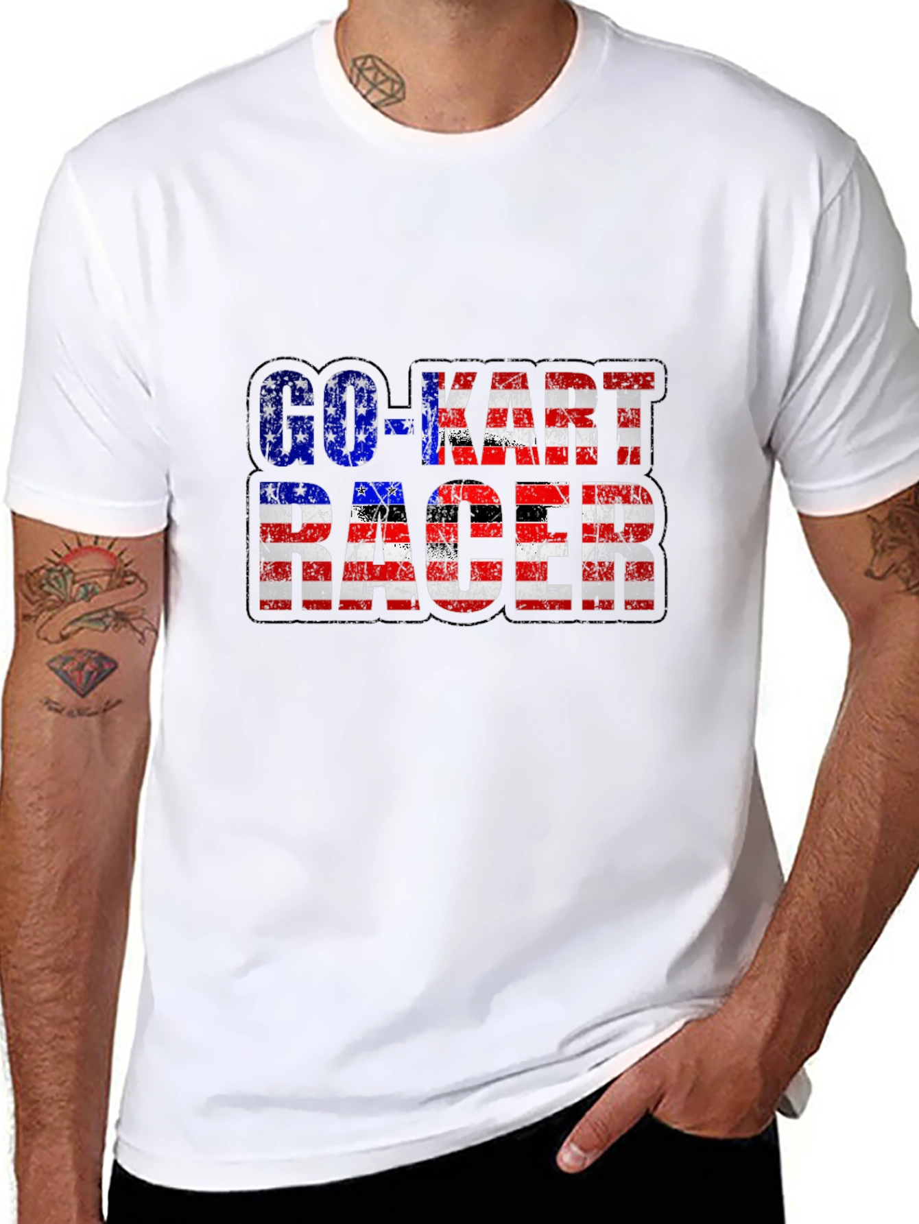 Go-Kart Racer Patriotic T-Shirt