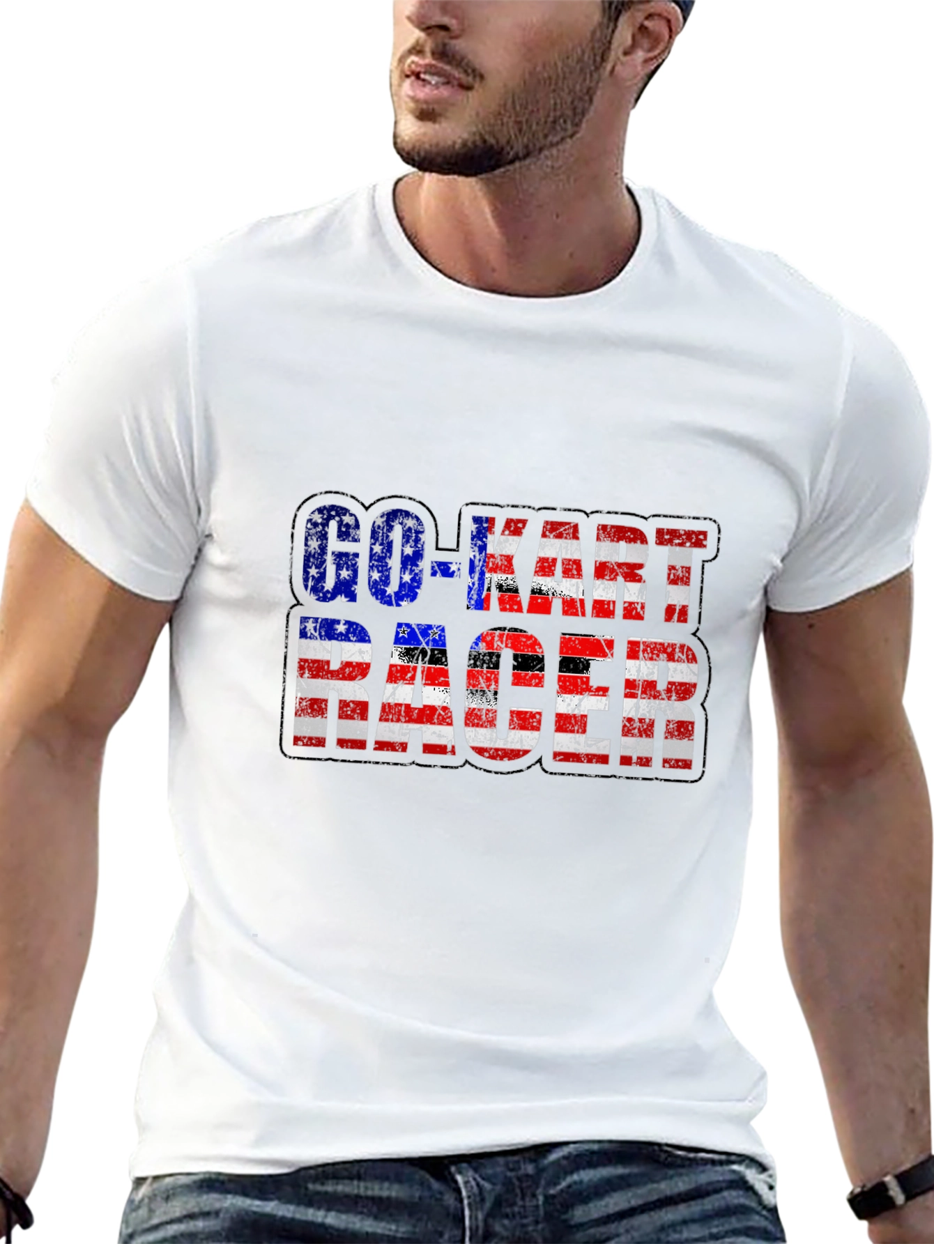 Go-Kart Racer Patriotic T-Shirt