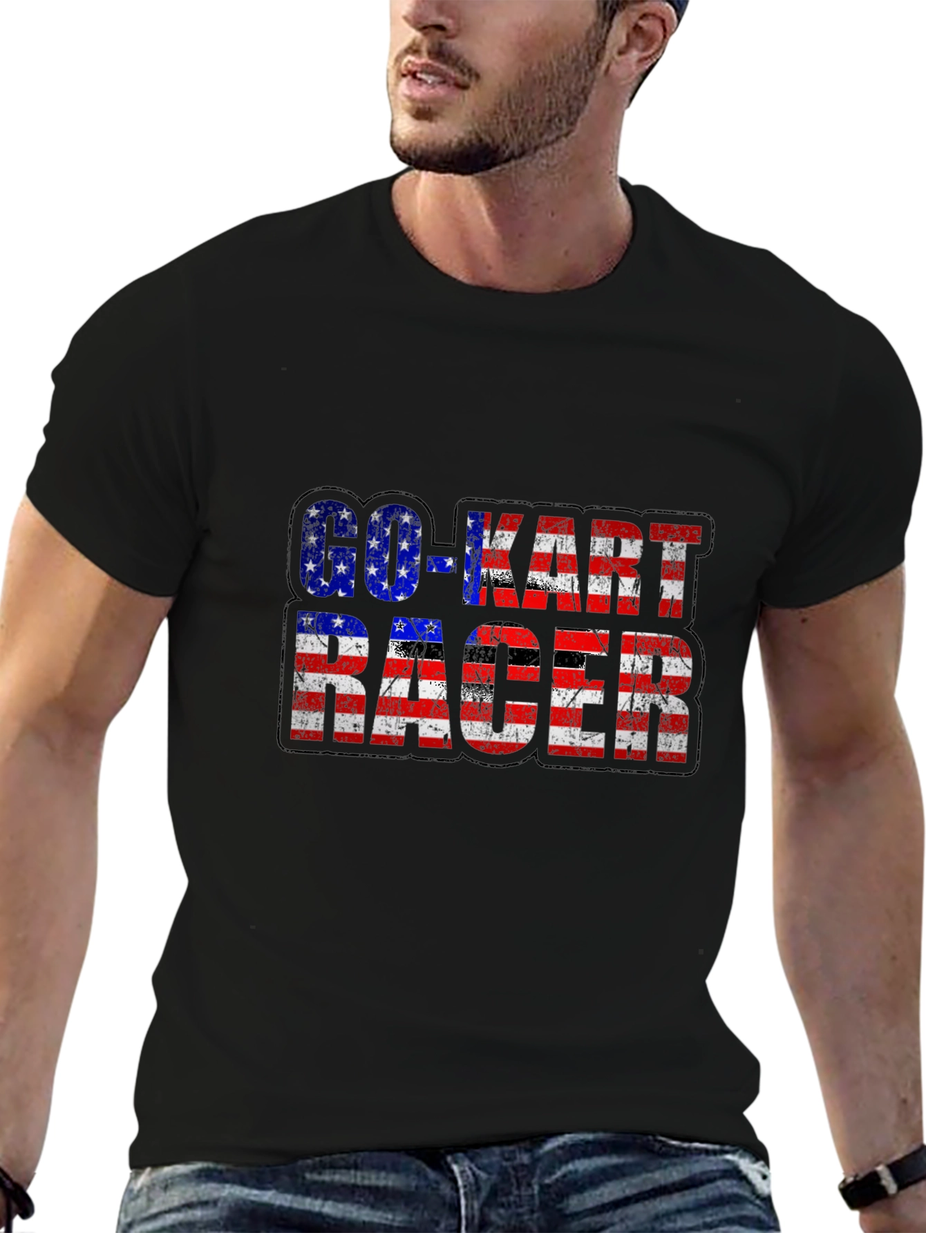 Go-Kart Racer Patriotic T-Shirt