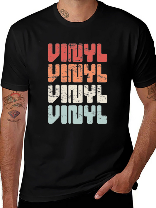 Retro Vinyl T-Shirt - Vintage Style Music Tee