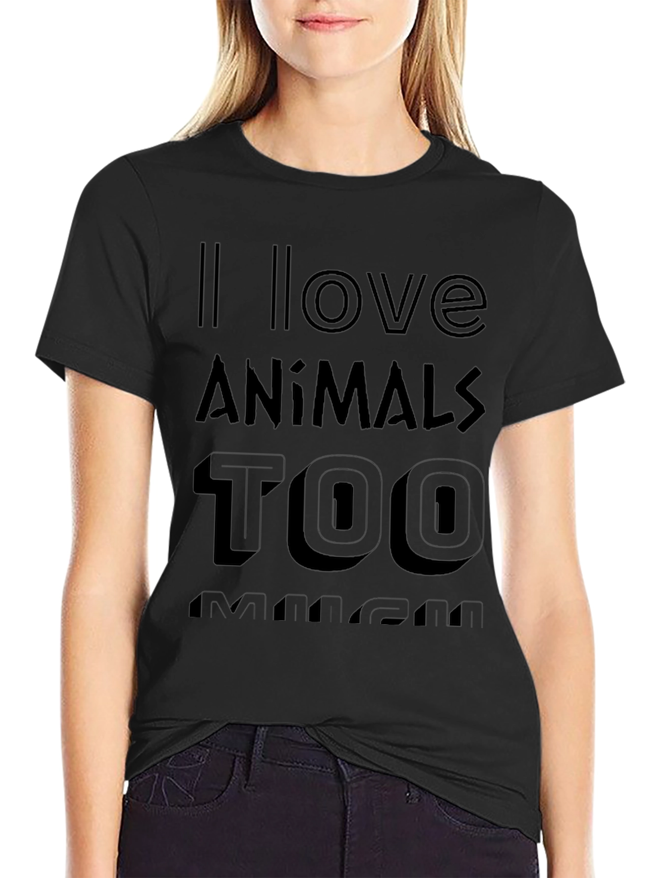 I Love Animals Too Much Graphic T-Shirt