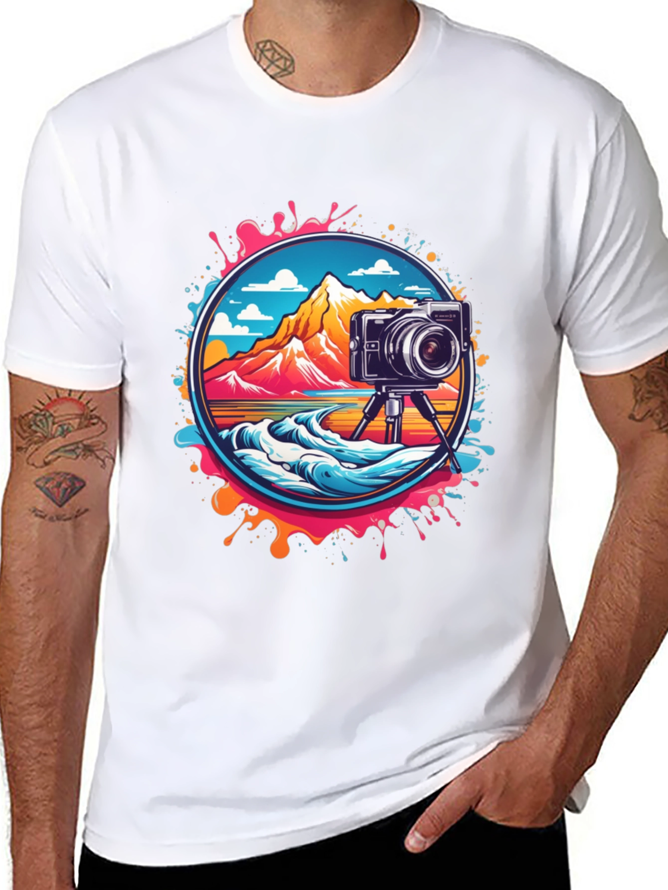 Retro Camera Landscape Graphic Tee