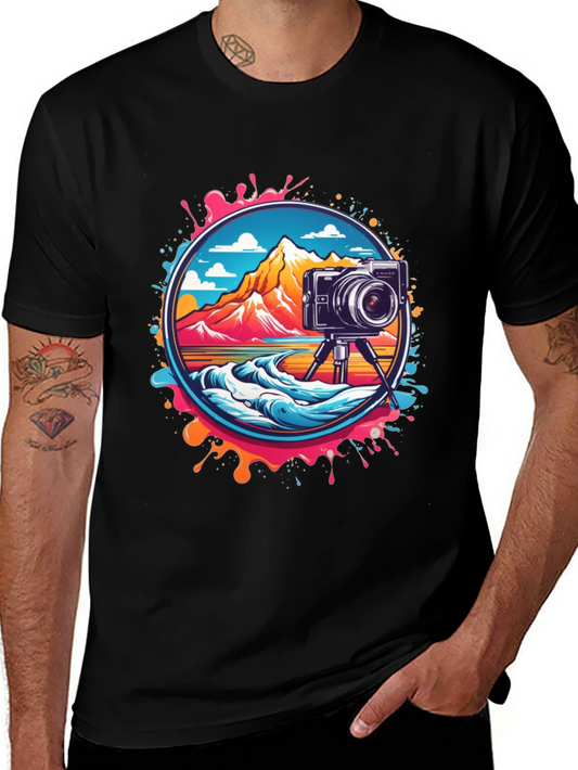 Retro Camera Landscape Graphic Tee