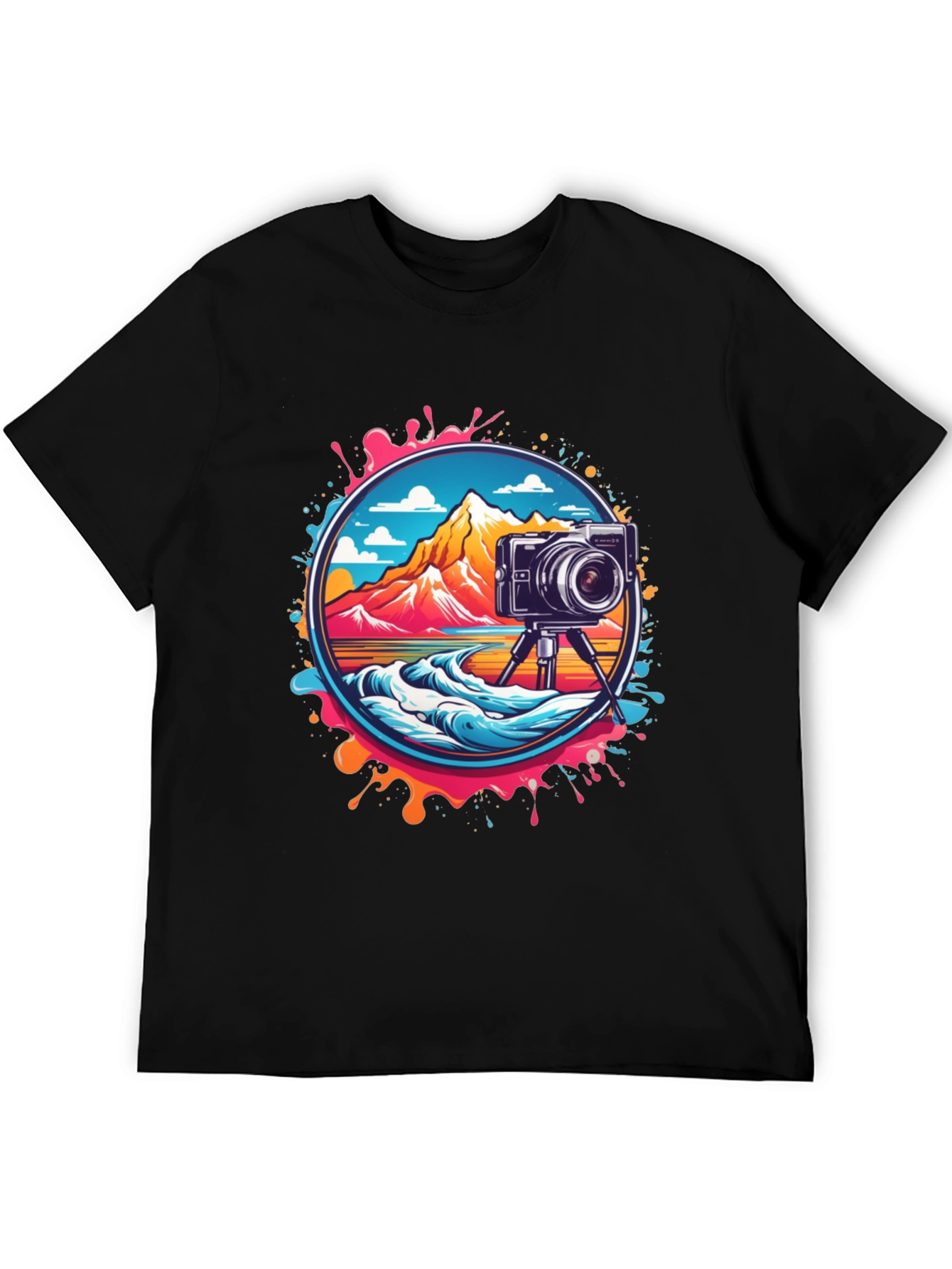Retro Camera Landscape Graphic Tee