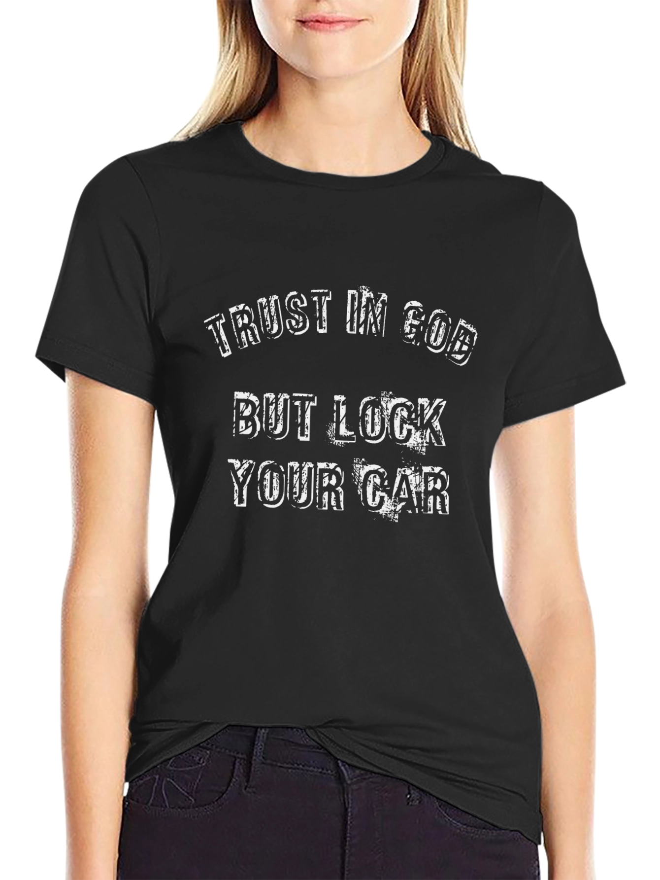 Trust in God T-Shirt - Black Humor Tee