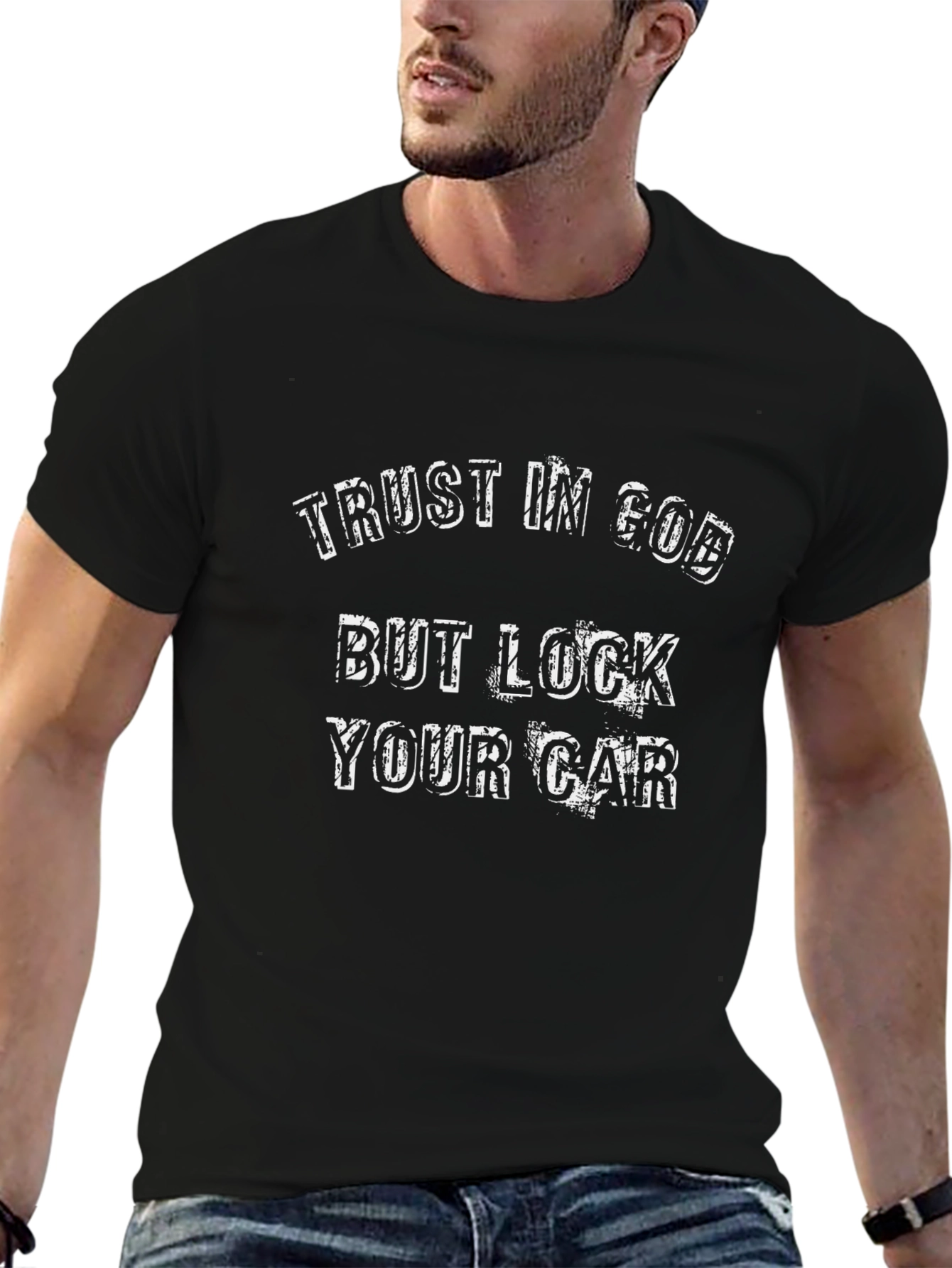 Trust in God T-Shirt - Black Humor Tee