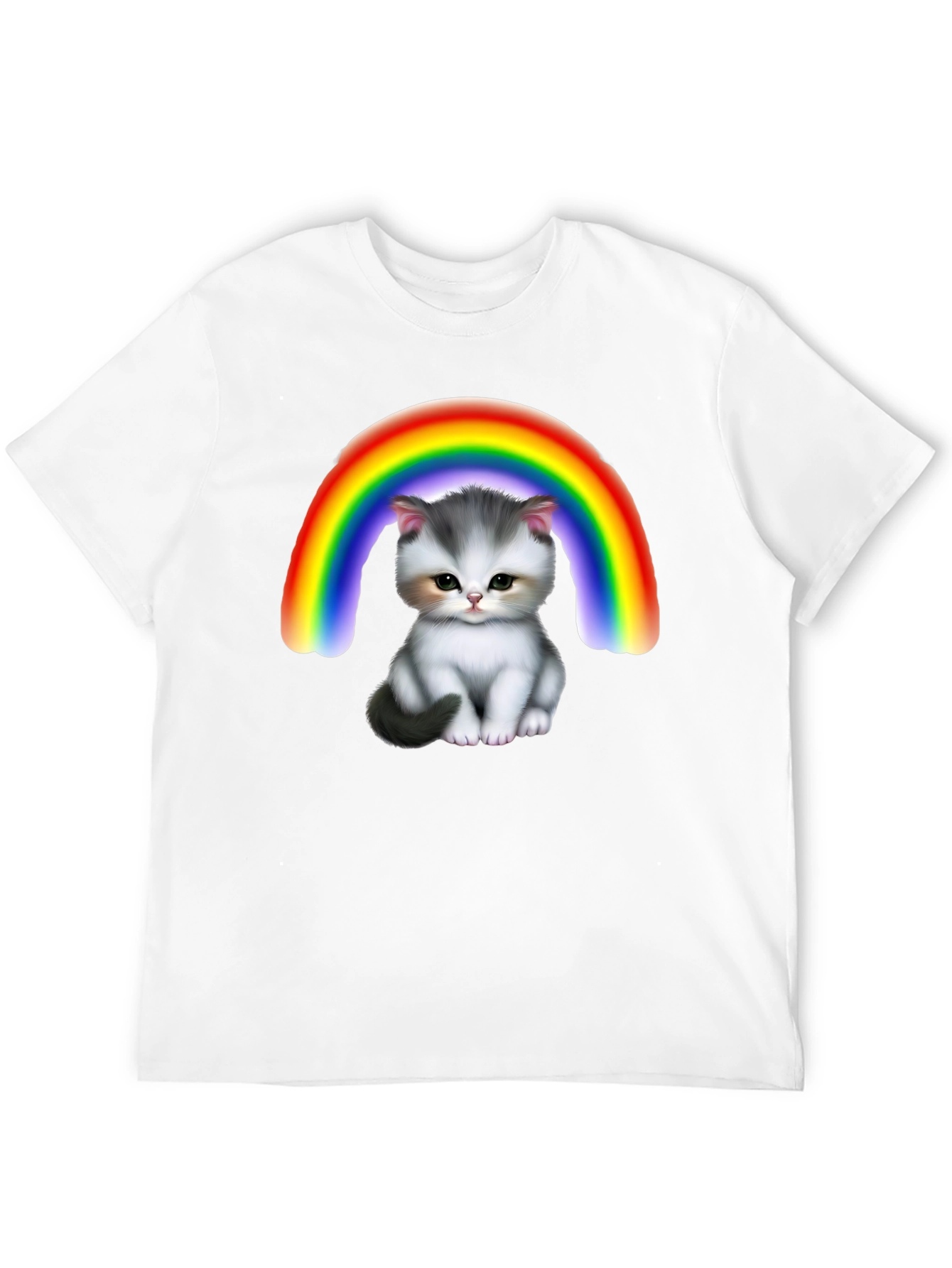 Cute Kitten Rainbow T-Shirt