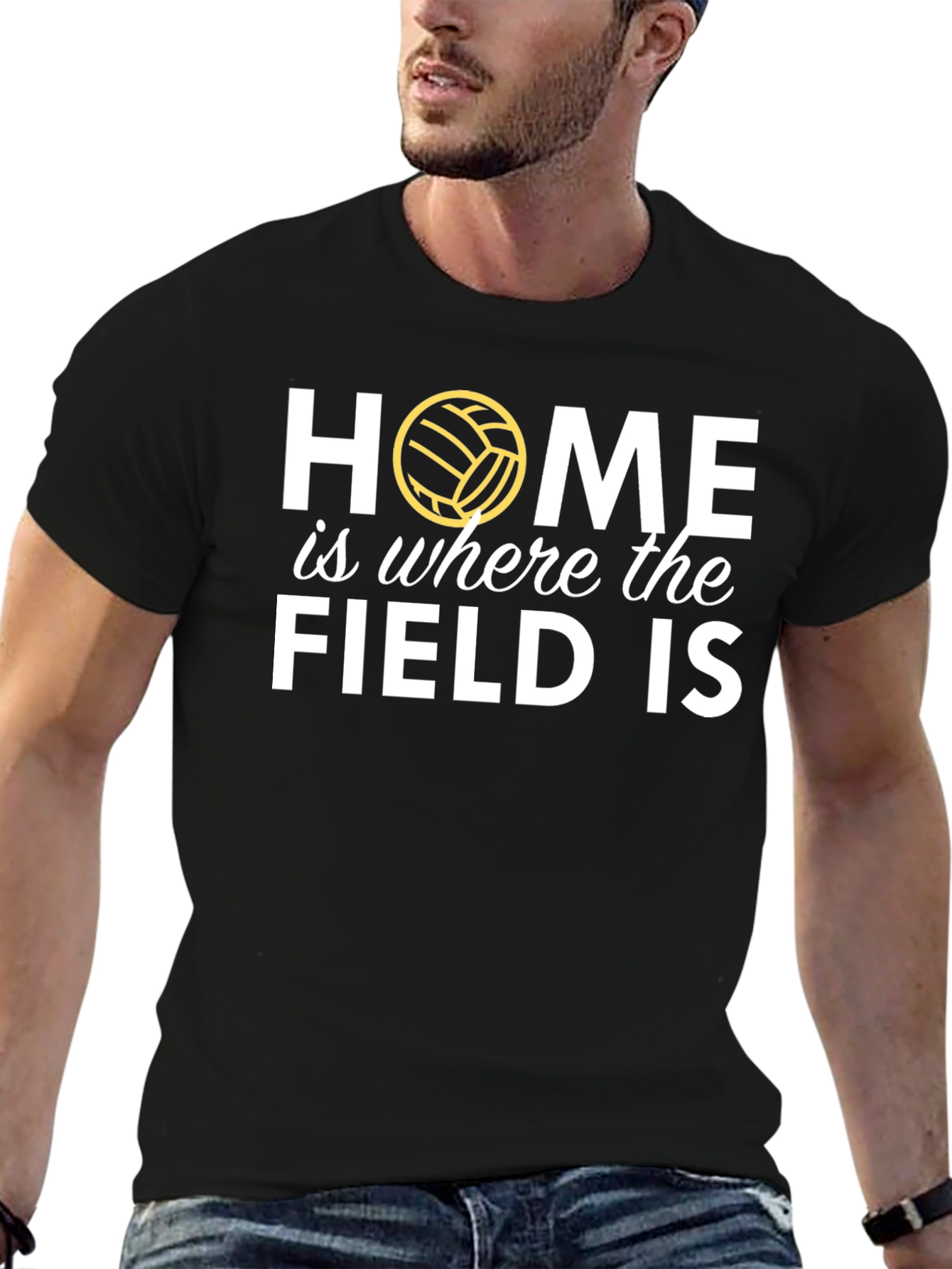 Home is Where The Field Is Volleyball Graphic T-Shirt