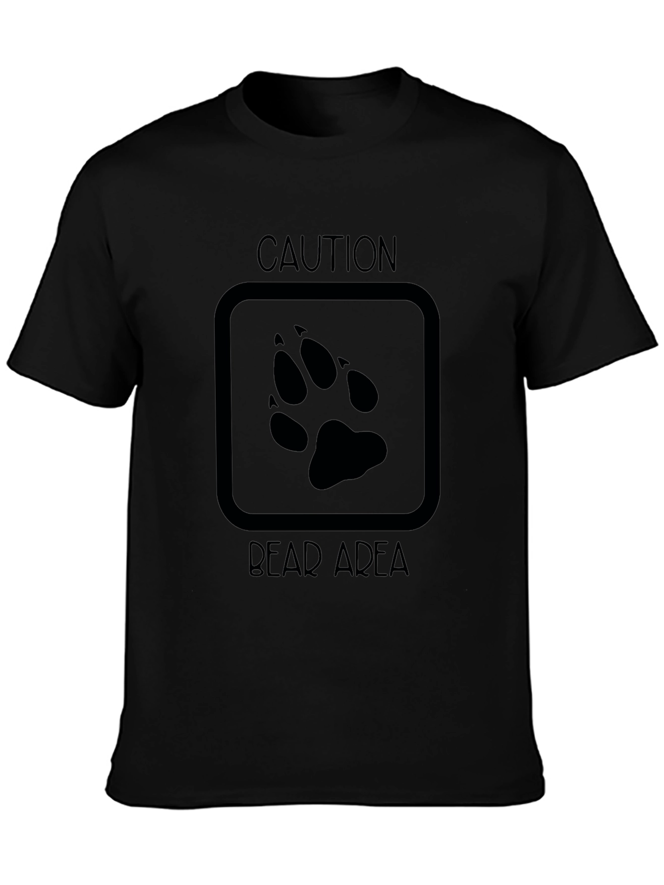 Caution Bear Area Graphic T-Shirt