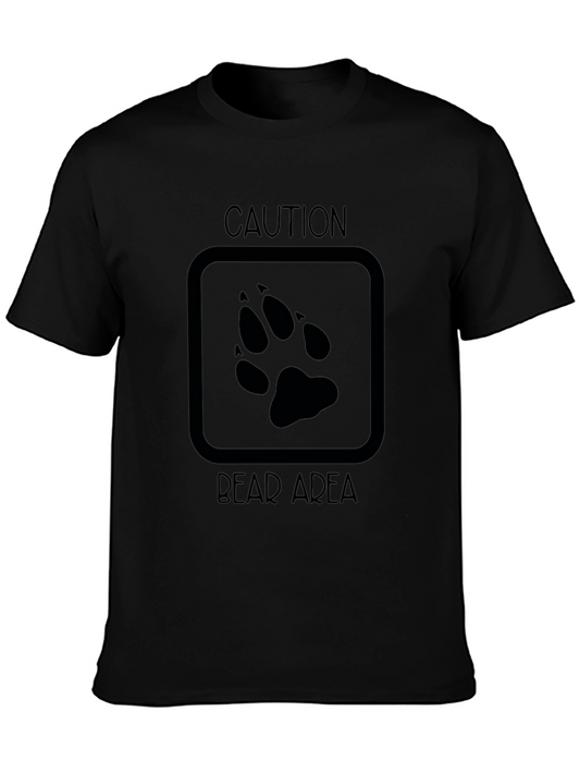 Caution Bear Area Graphic T-Shirt