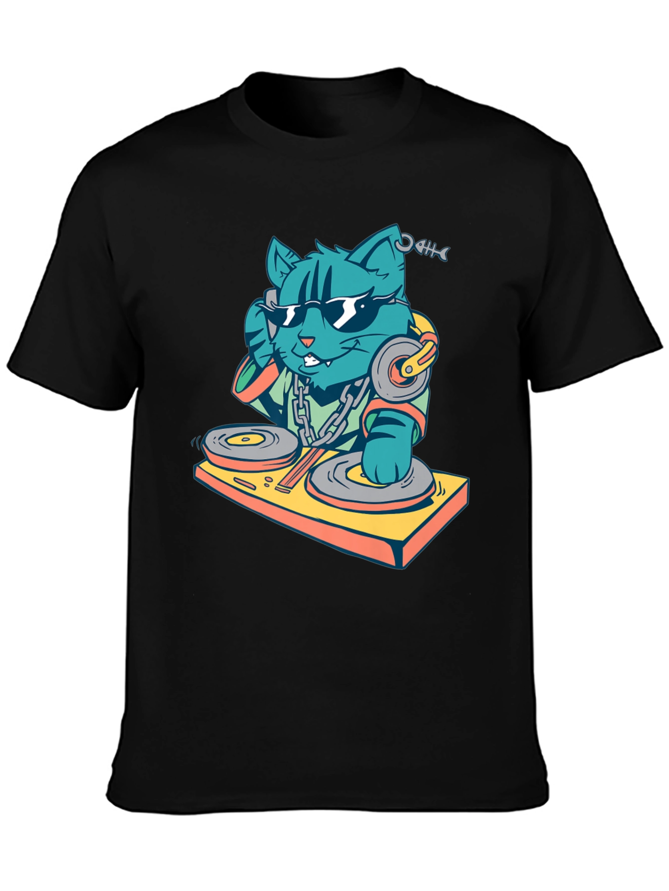 DJ Cat T-Shirt - Cool & Funky Design