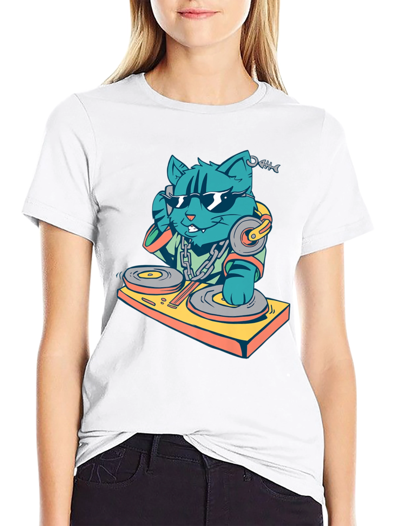 DJ Cat T-Shirt - Cool & Funky Design