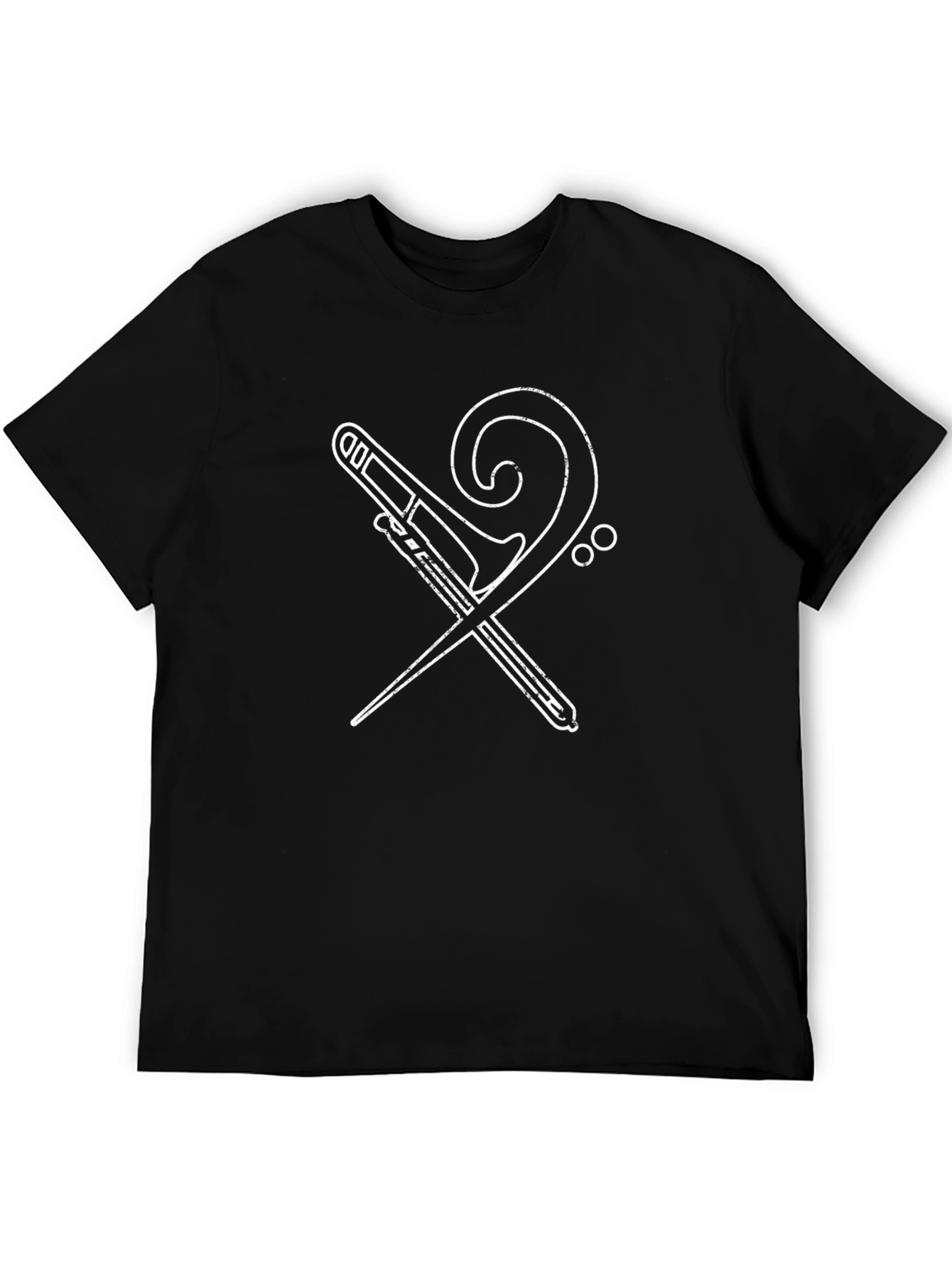 Music Lover Trombone T-Shirt - Black