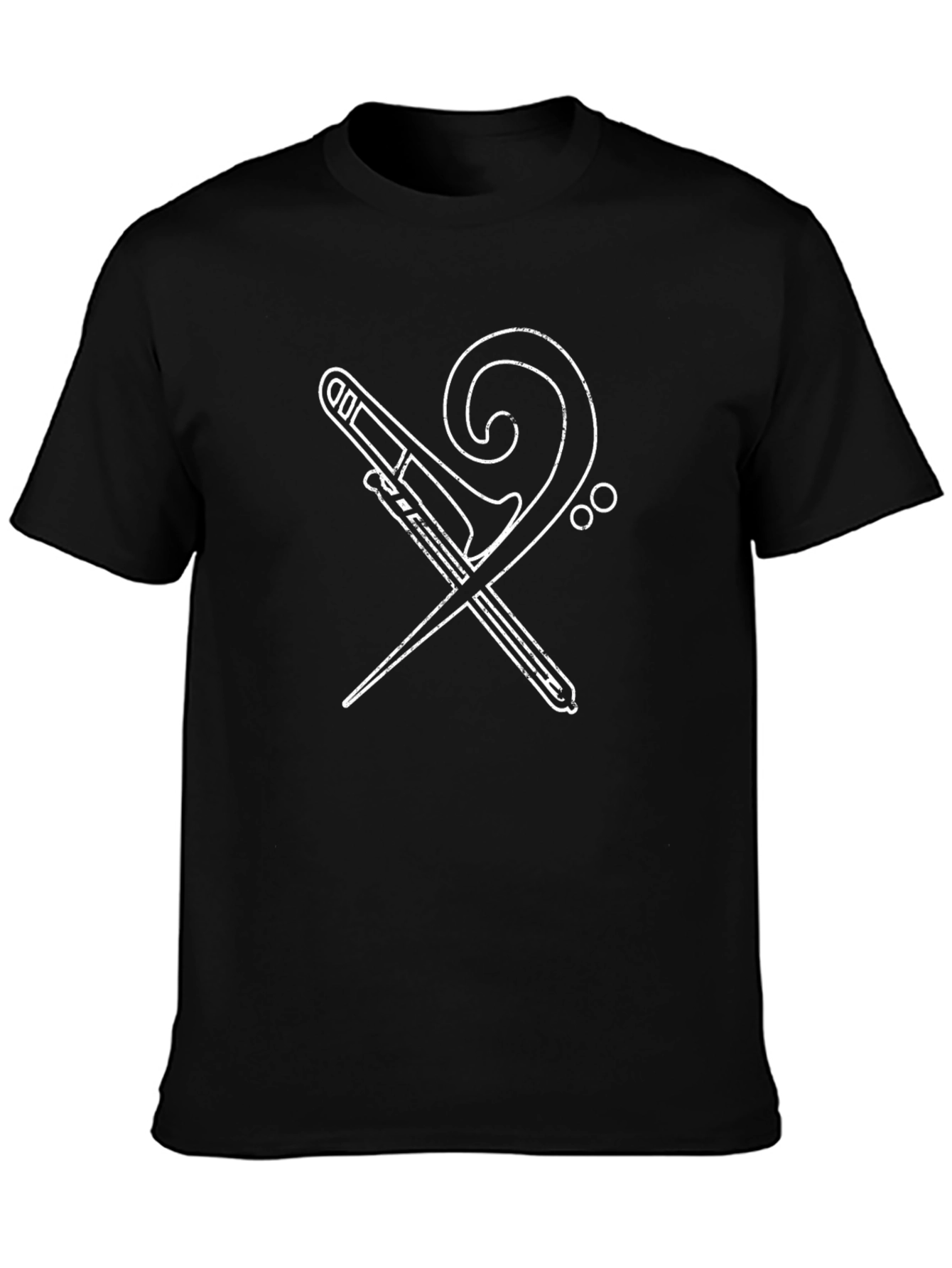 Music Lover Trombone T-Shirt - Black