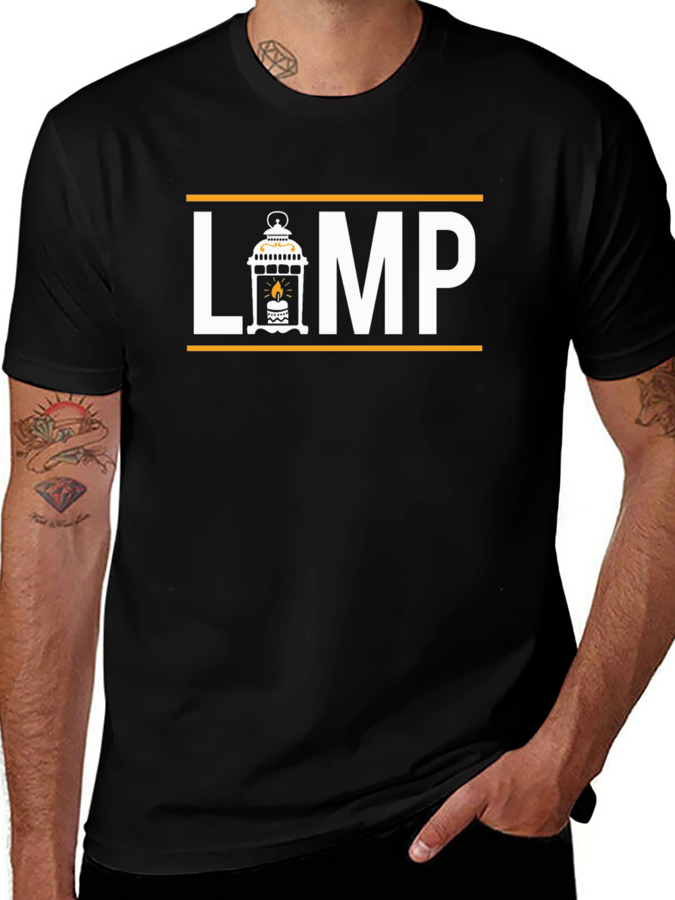 LÄMP Graphic Tee - Black Cotton T-Shirt