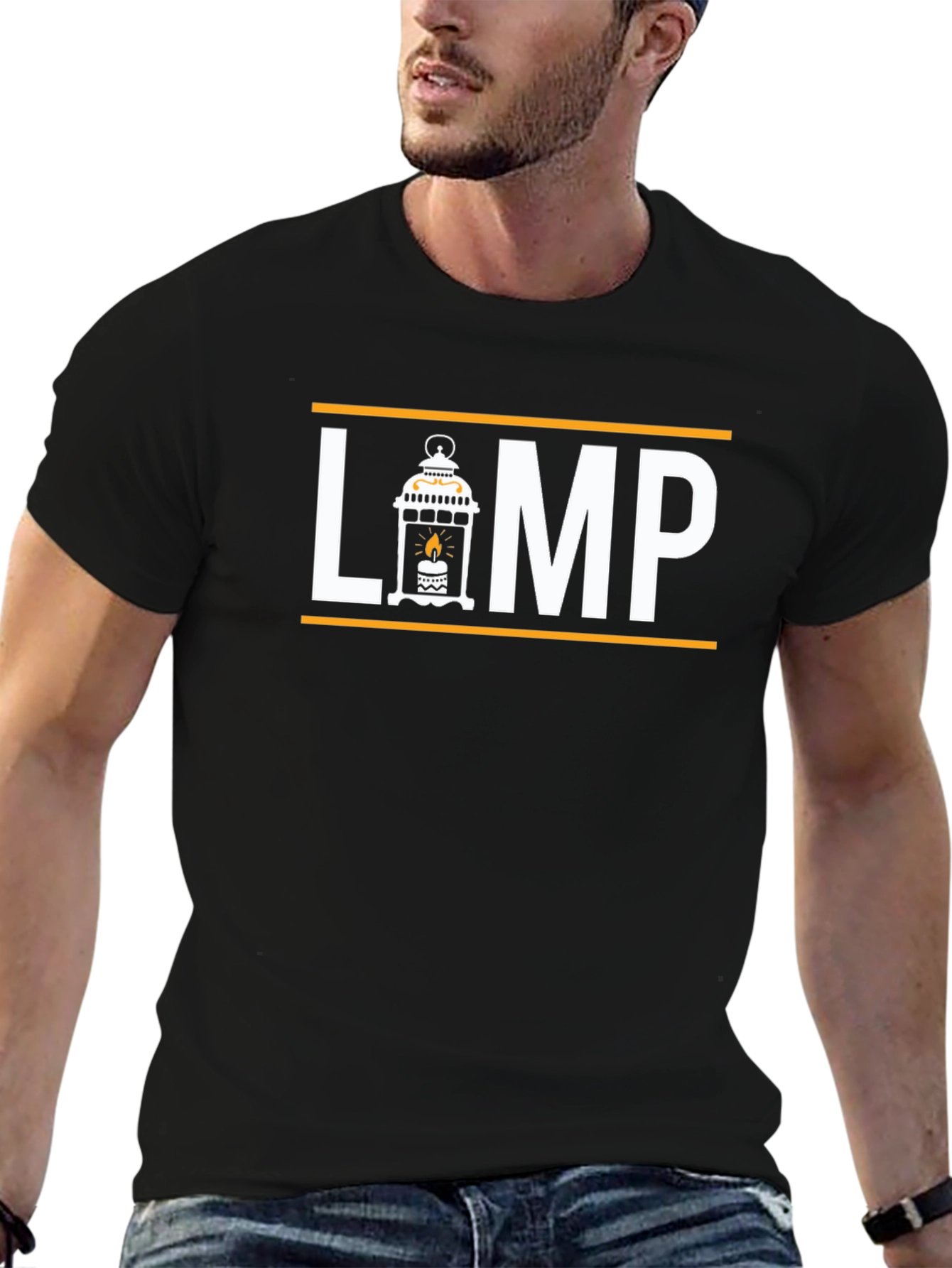 LÄMP Graphic Tee - Black Cotton T-Shirt