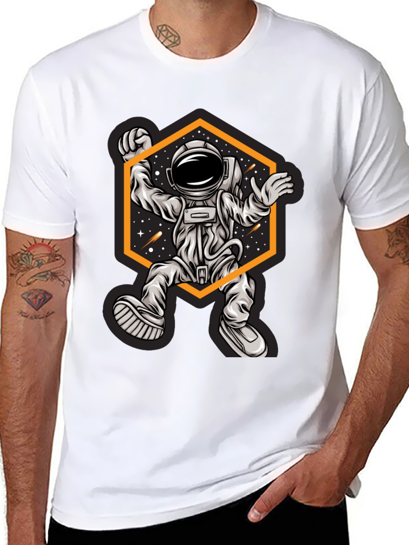 Astronaut in Space T-Shirt - Graphic Tee