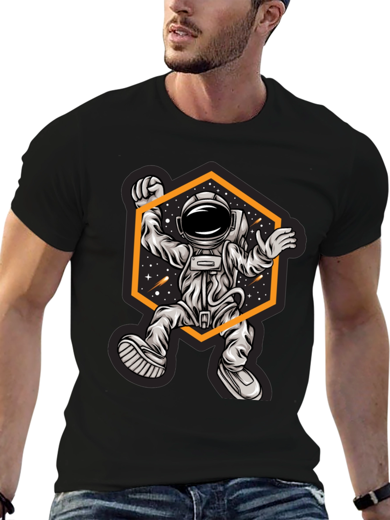 Astronaut in Space T-Shirt - Graphic Tee