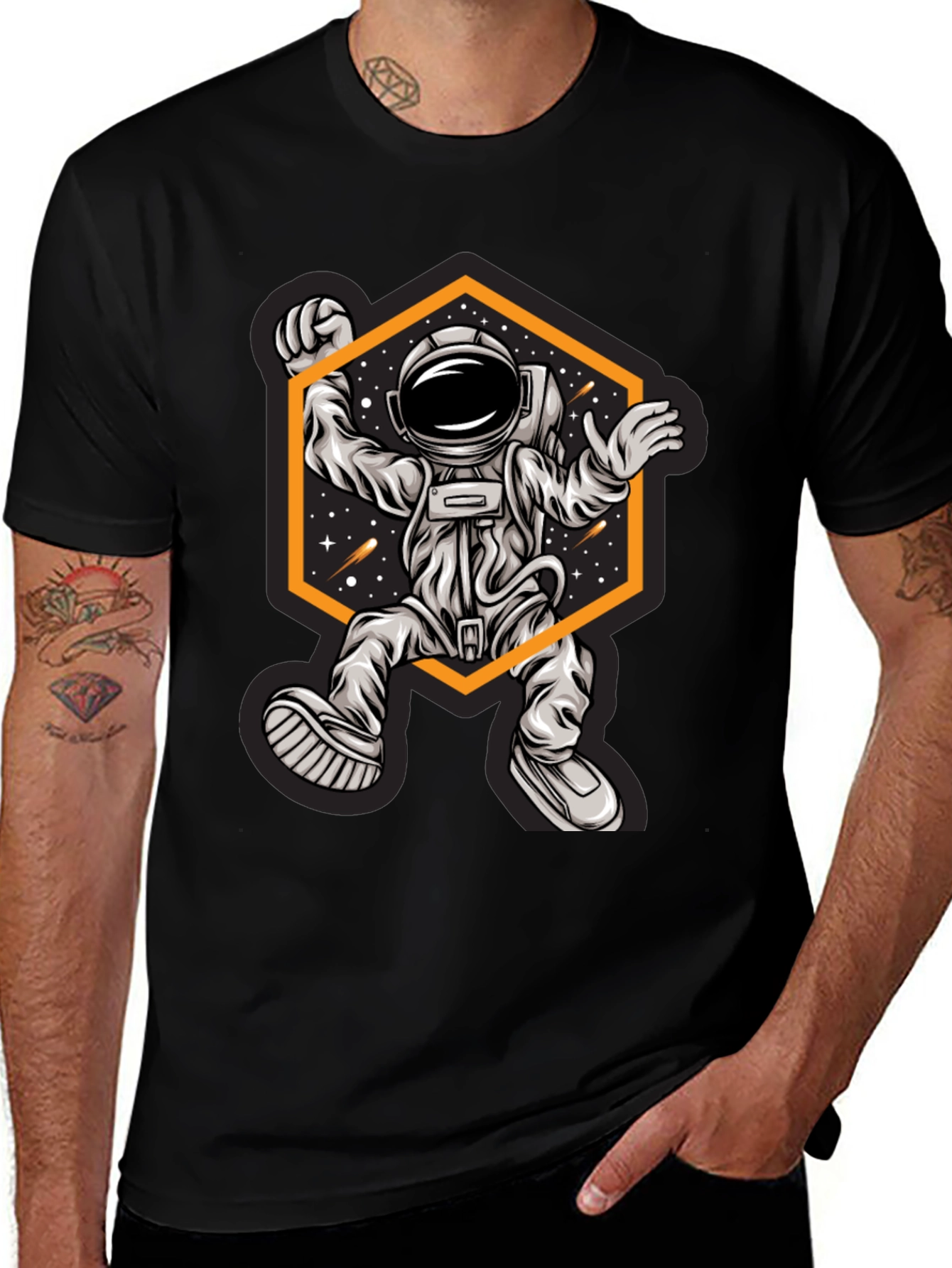 Astronaut in Space T-Shirt - Graphic Tee
