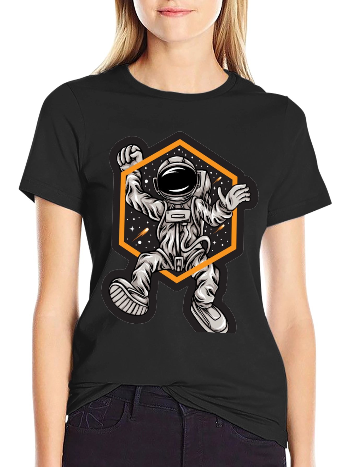 Astronaut in Space T-Shirt - Graphic Tee