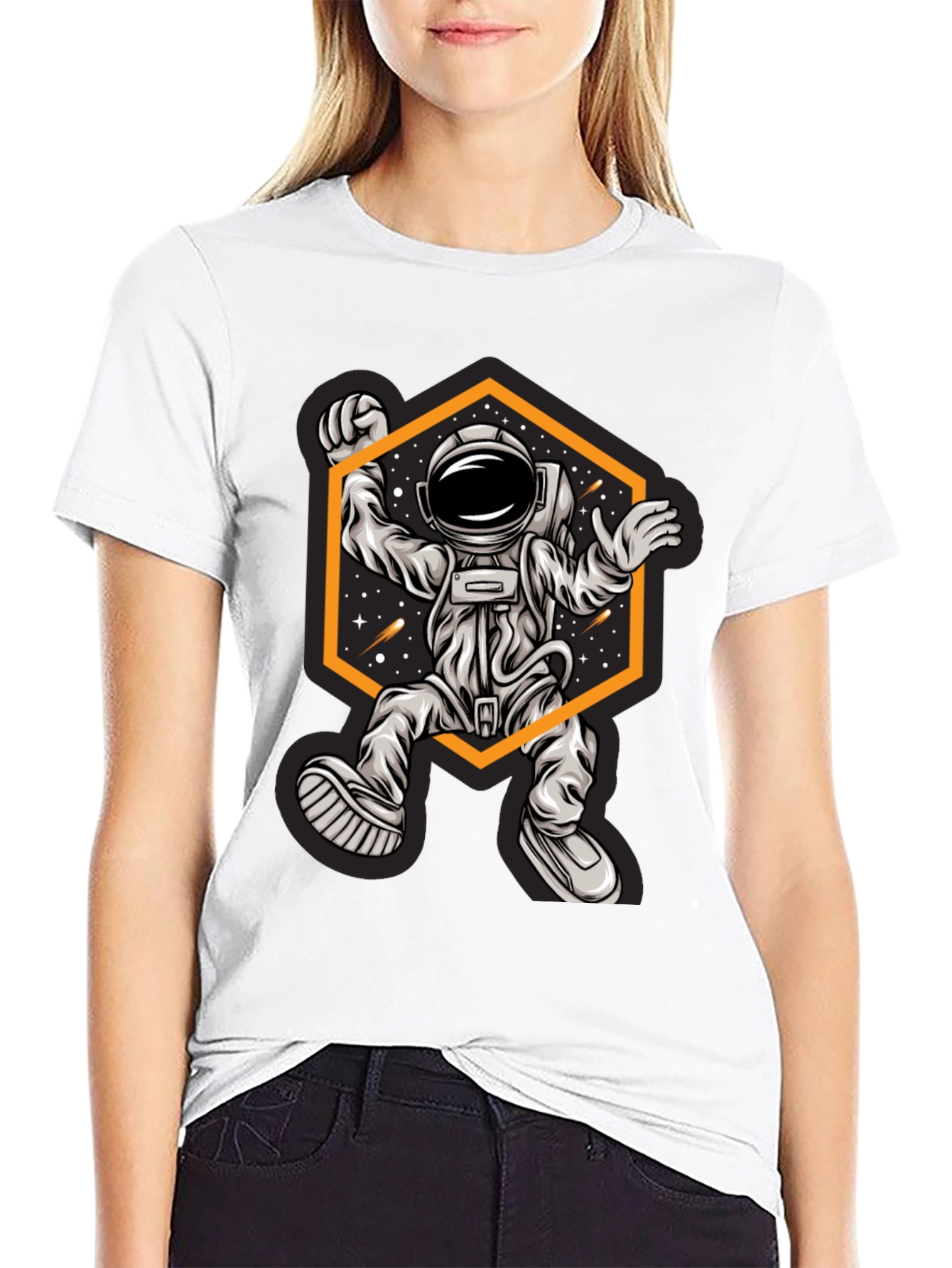 Astronaut in Space T-Shirt - Graphic Tee
