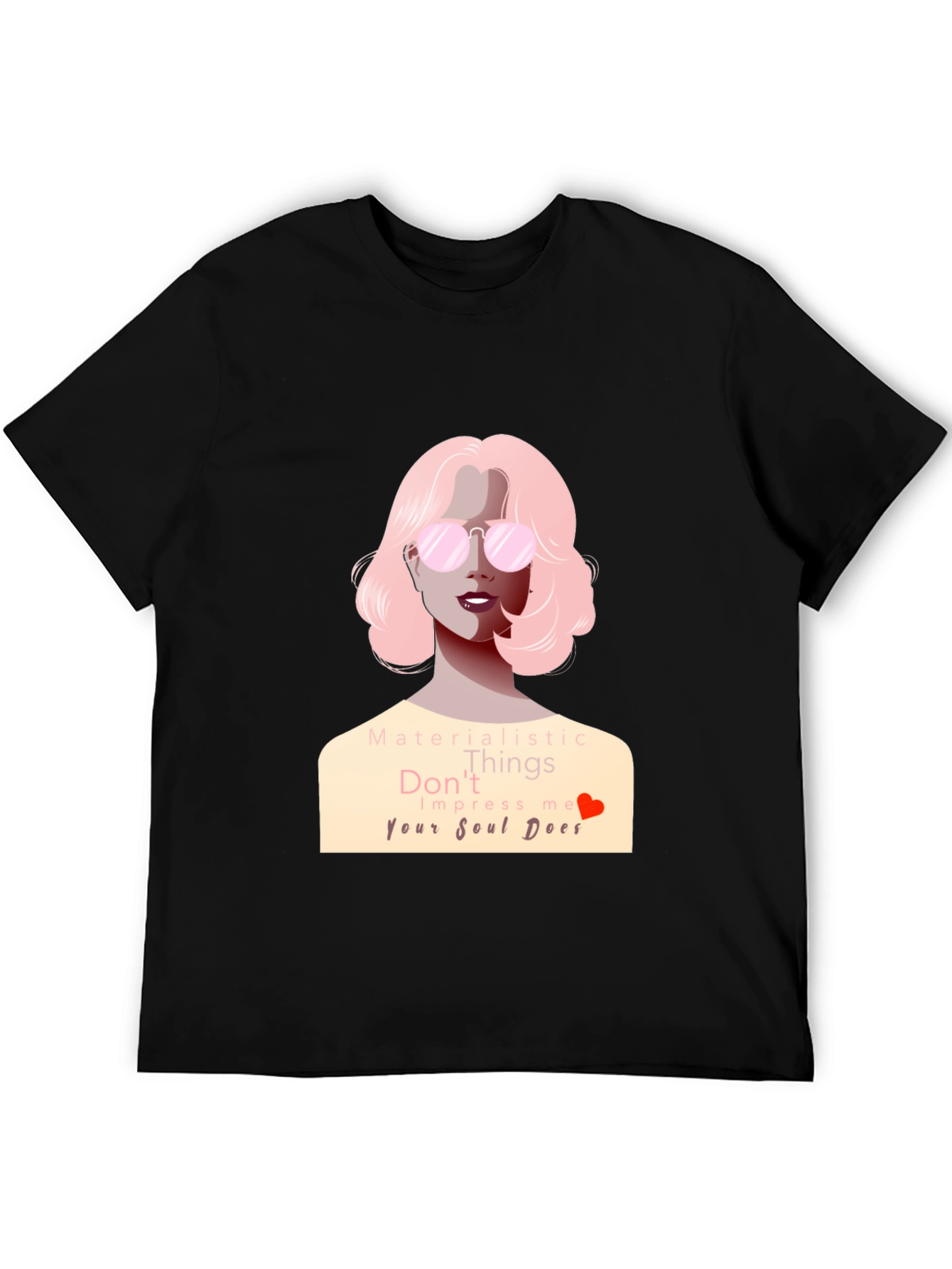 Stylish Black T-Shirt with Soul Design