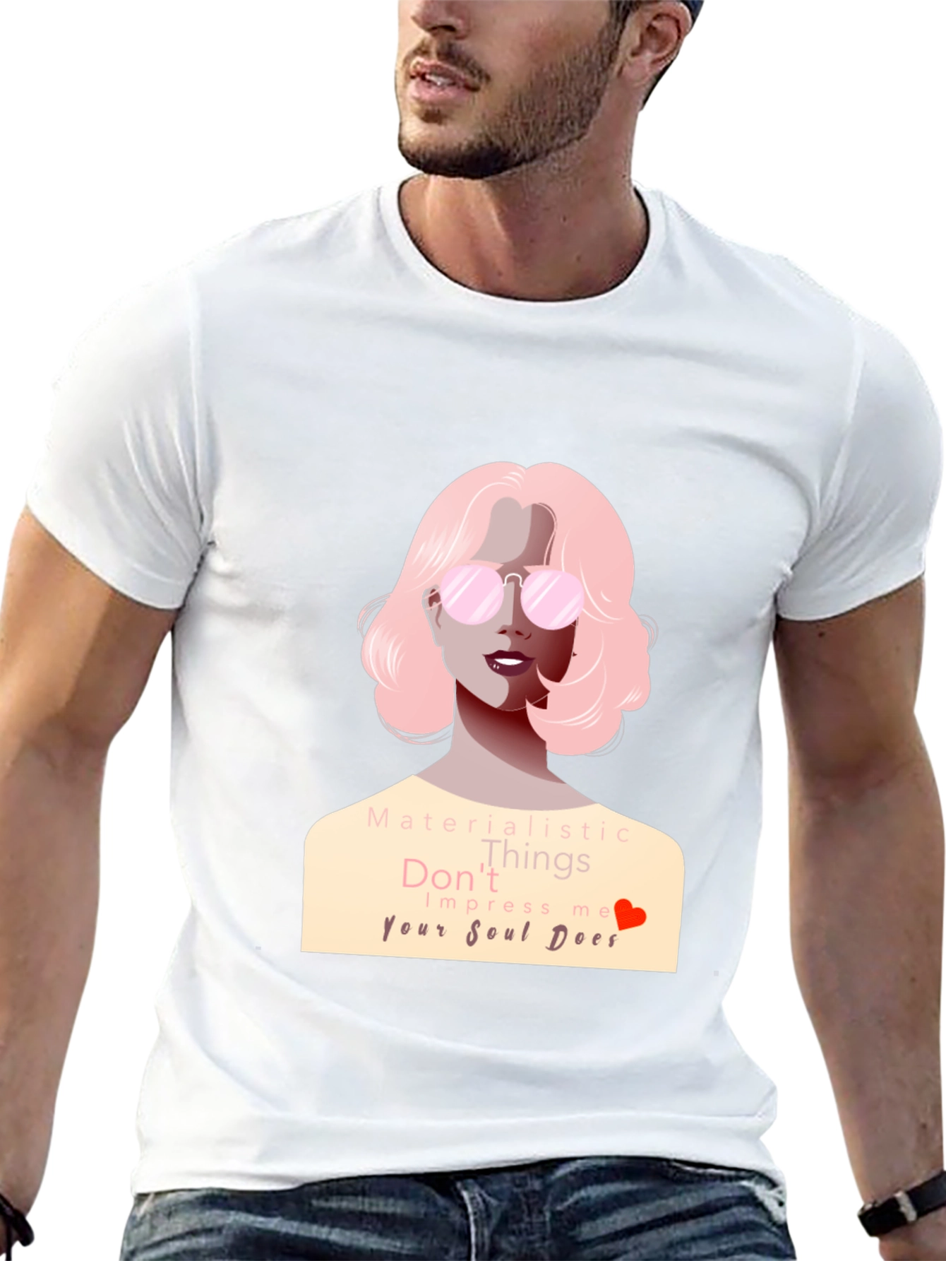 Stylish Black T-Shirt with Soul Design