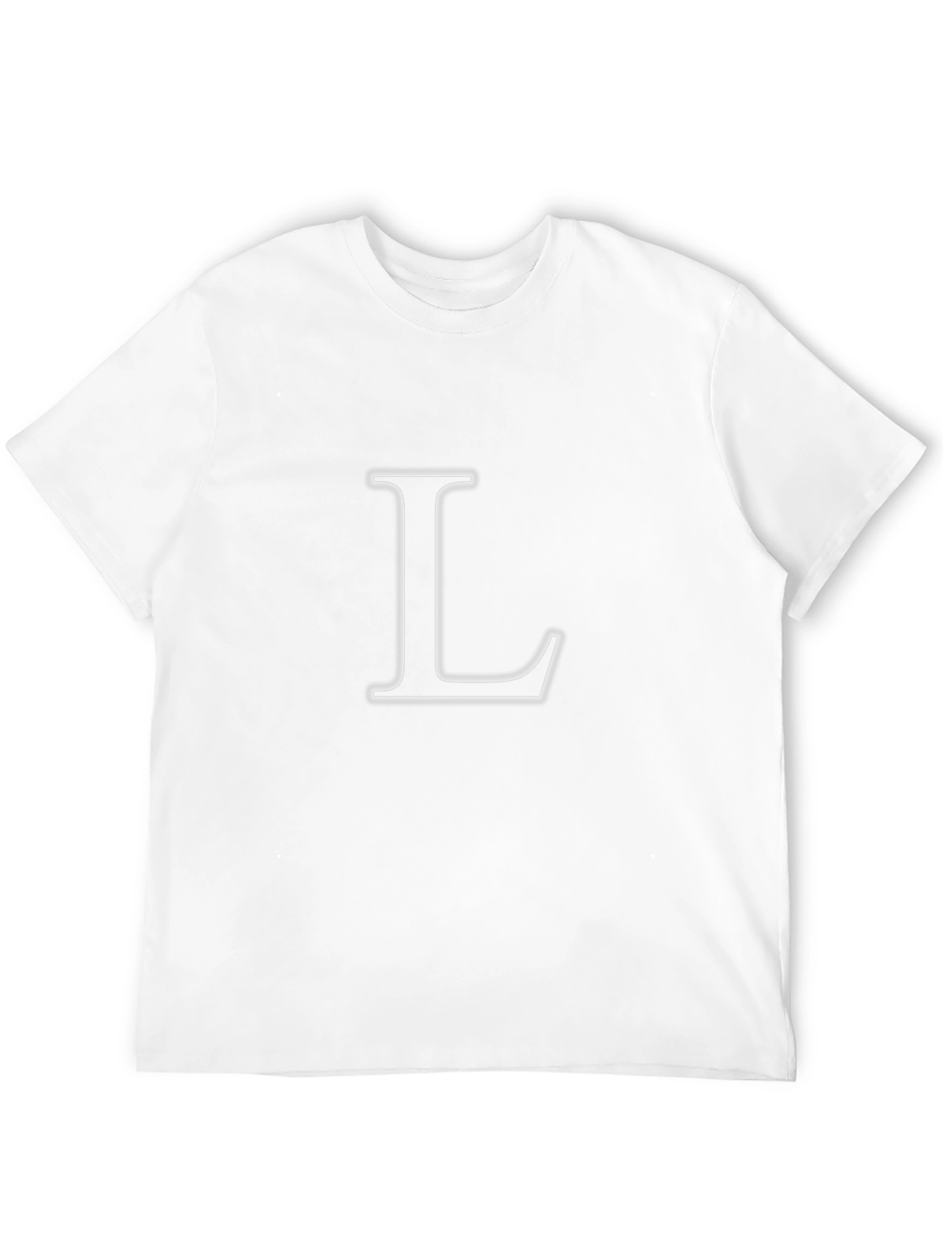 Letter L T-Shirt - Black Graphic Tee