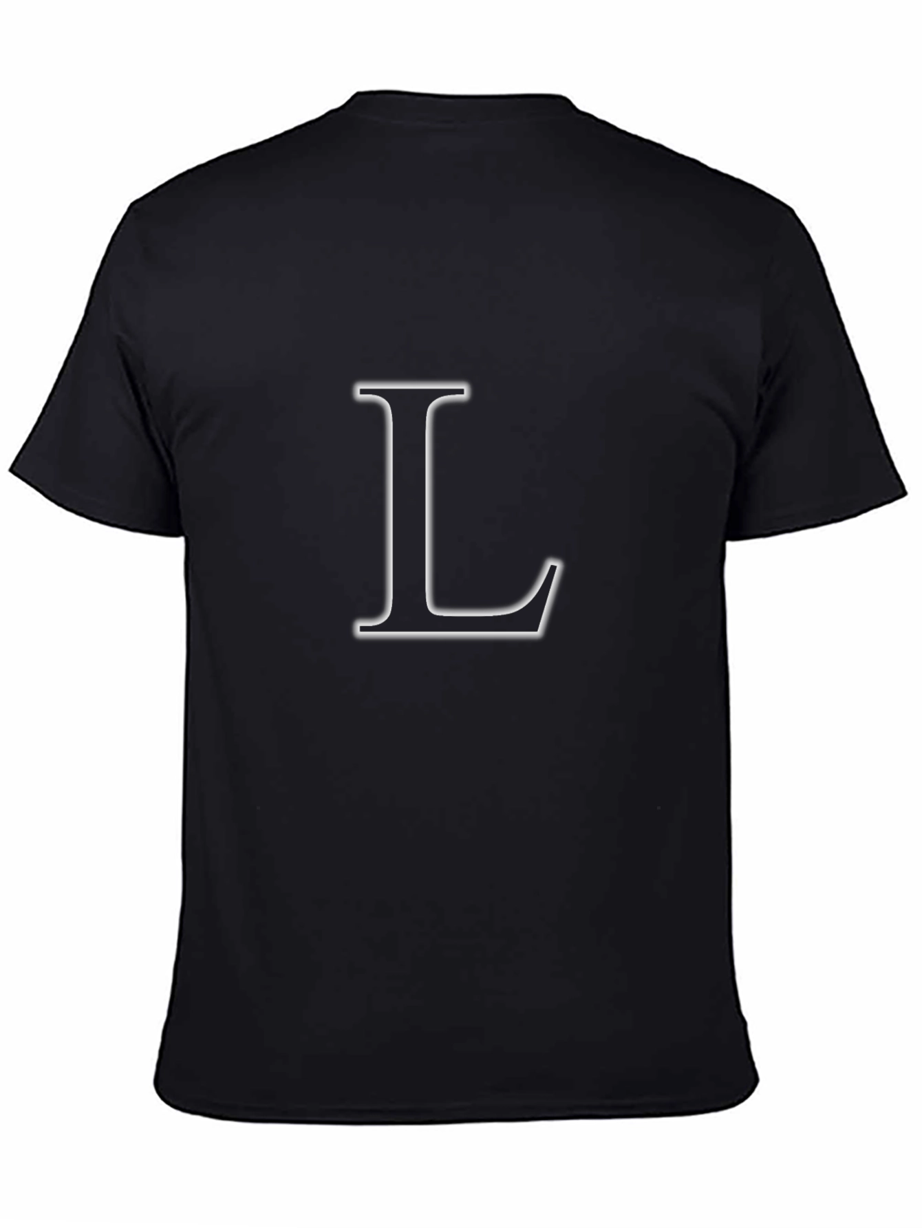 Letter L T-Shirt - Black Graphic Tee
