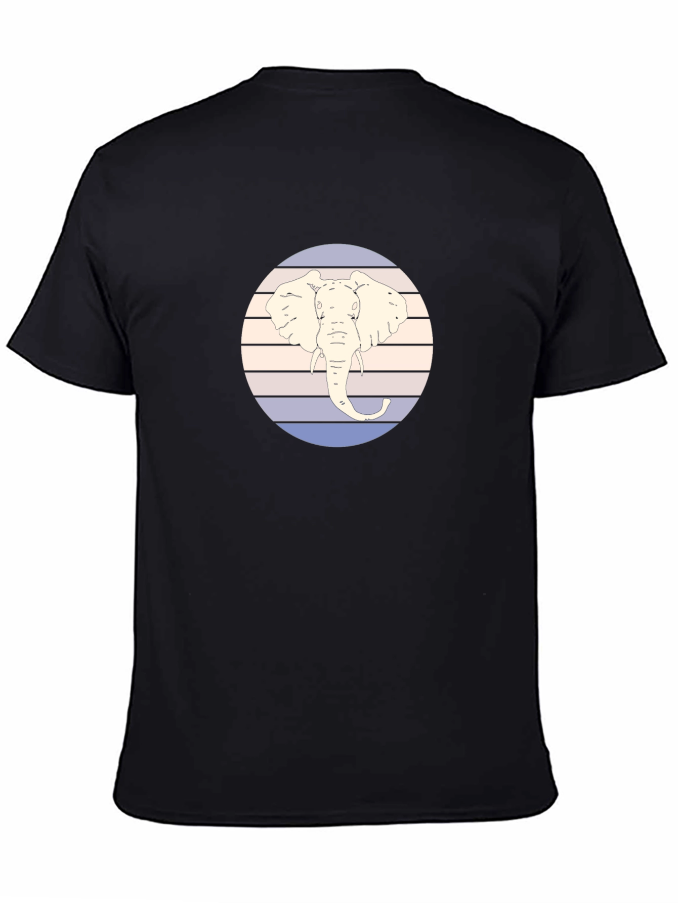 Elephant Graphic Tee - Retro Style Mens T-Shirt