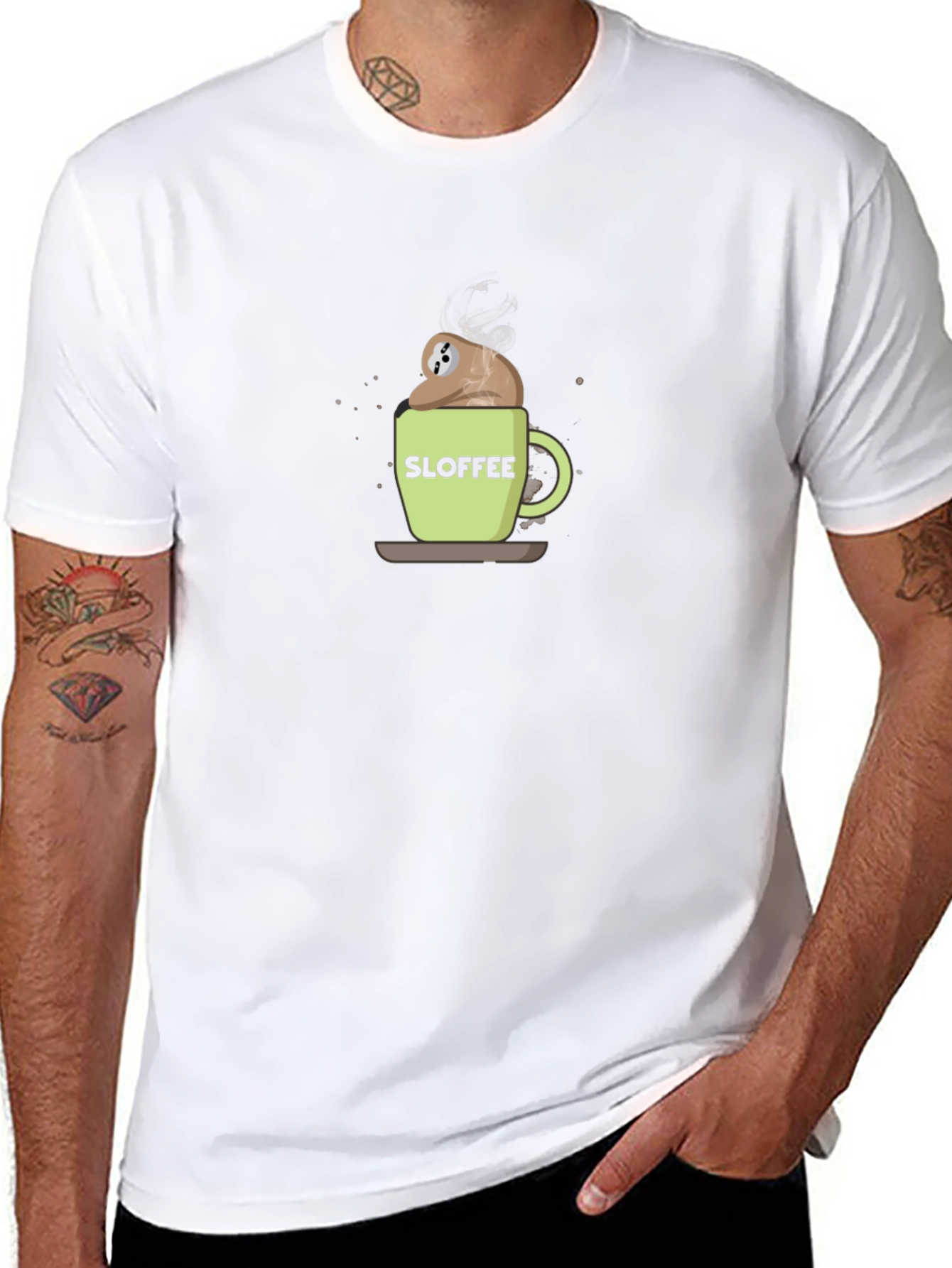 Sloth Coffee T-Shirt - Sloffee Funny Tee