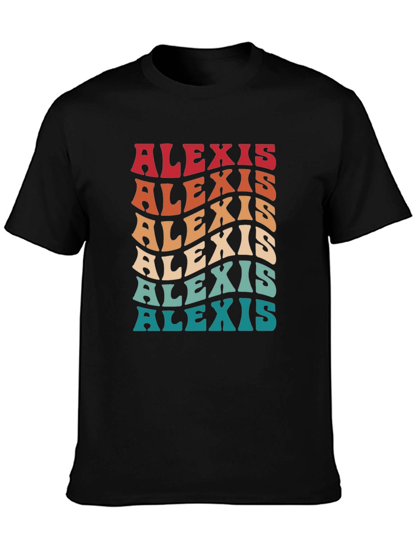 Alexis Retro Wavy Name T-Shirt