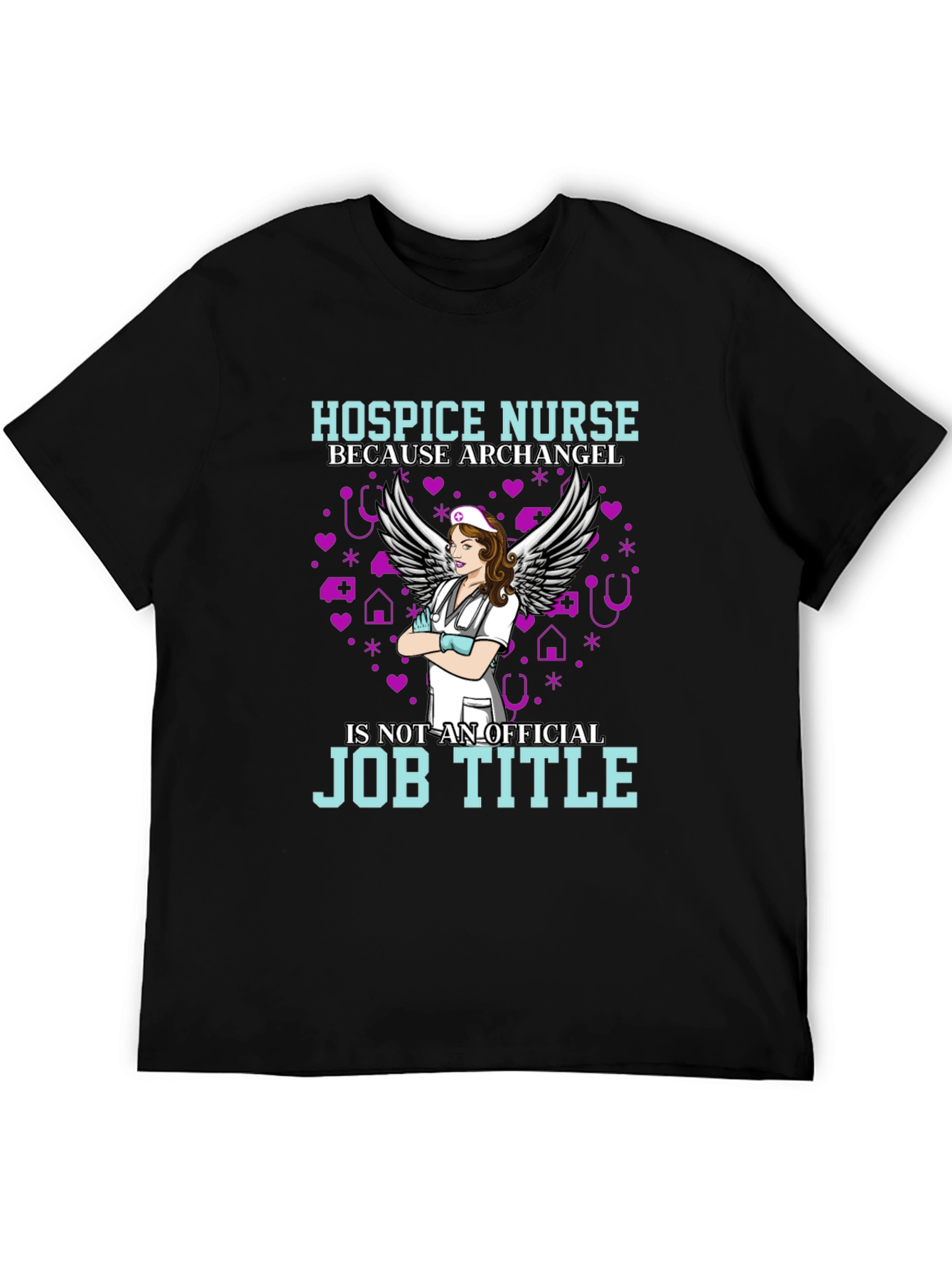 Hospice Nurse Angel Job Title T-Shirt