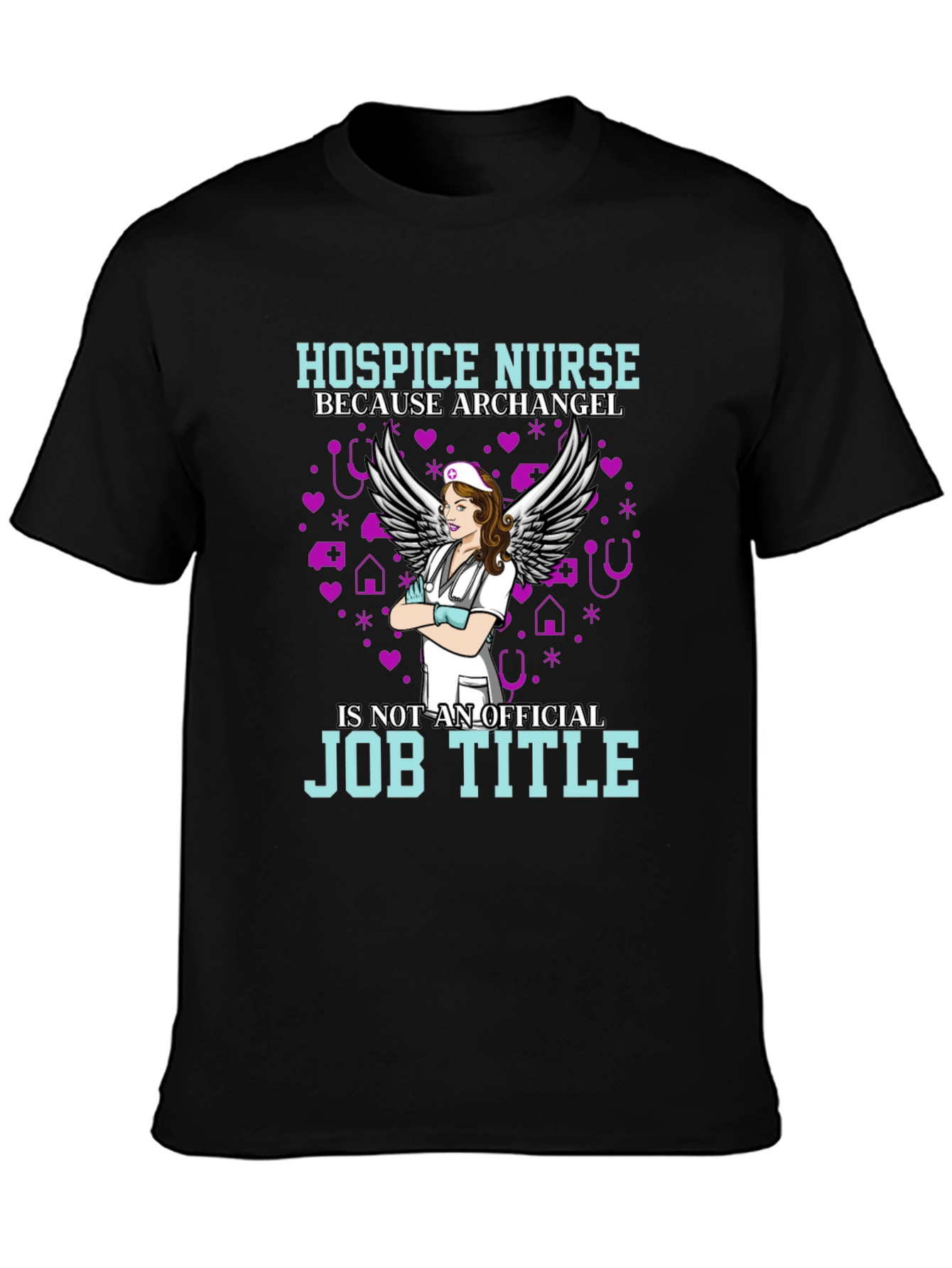 Hospice Nurse Angel Job Title T-Shirt