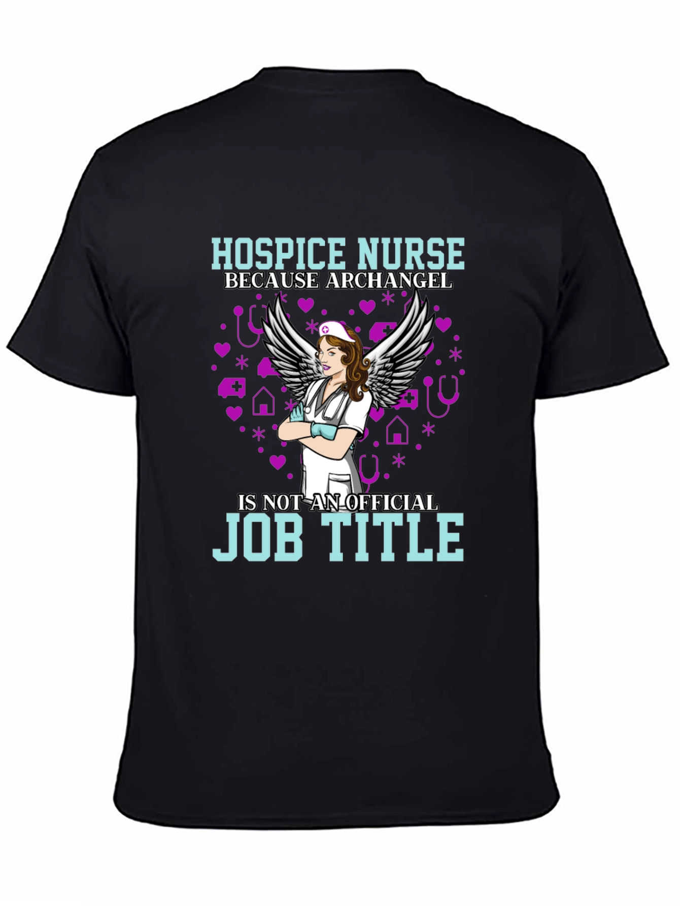 Hospice Nurse Angel Job Title T-Shirt
