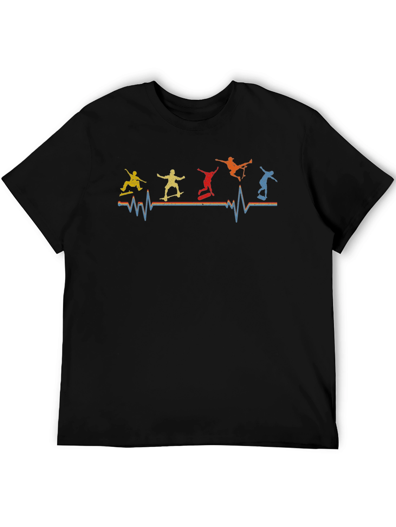 Skateboarding Heartbeat Graphic Tee
