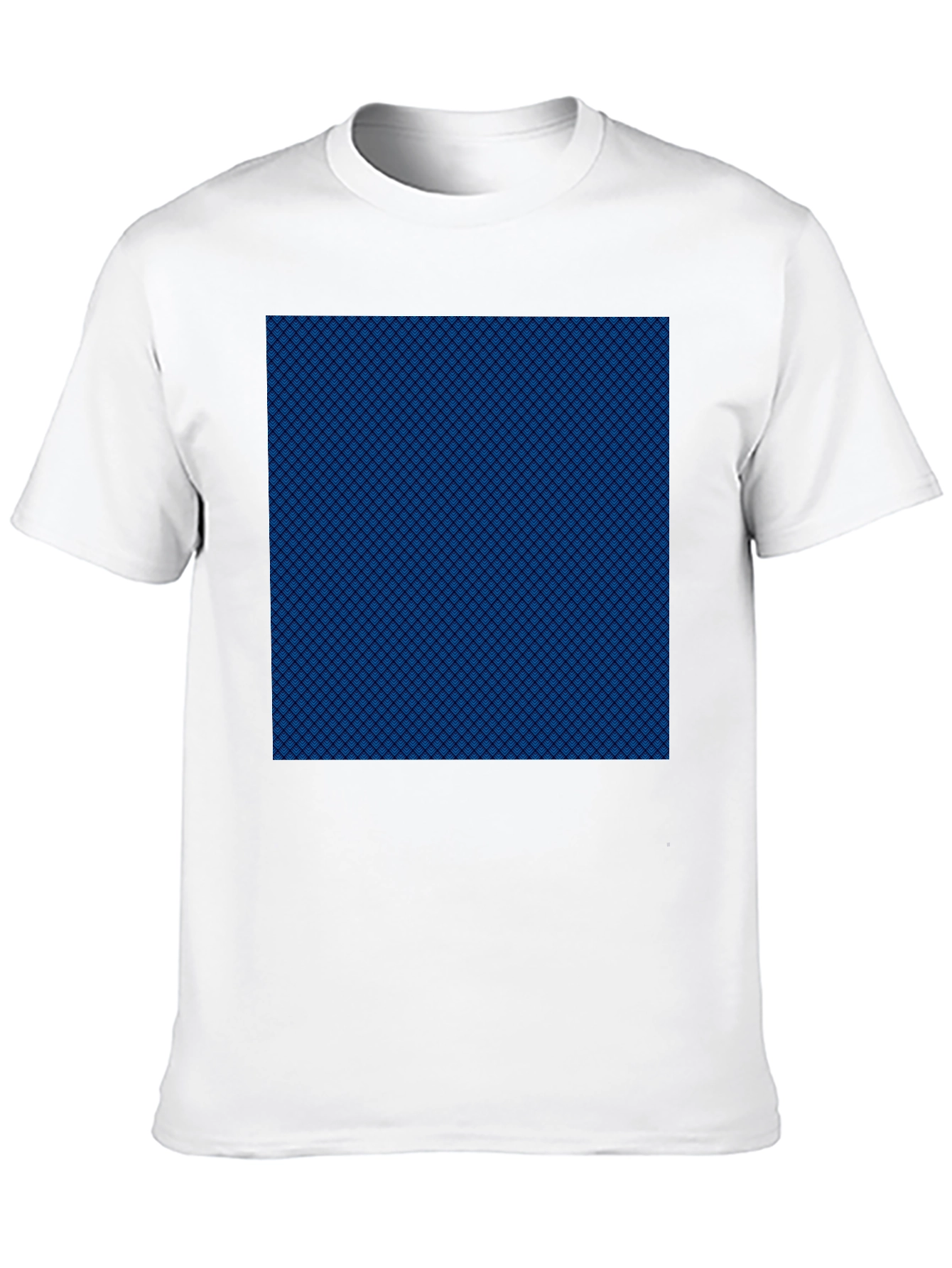Blue Pattern Tee - Mens Black Cotton Casual Shirt