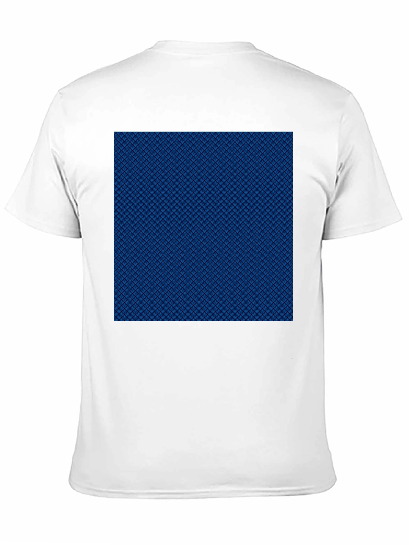 Blue Pattern Tee - Mens Black Cotton Casual Shirt