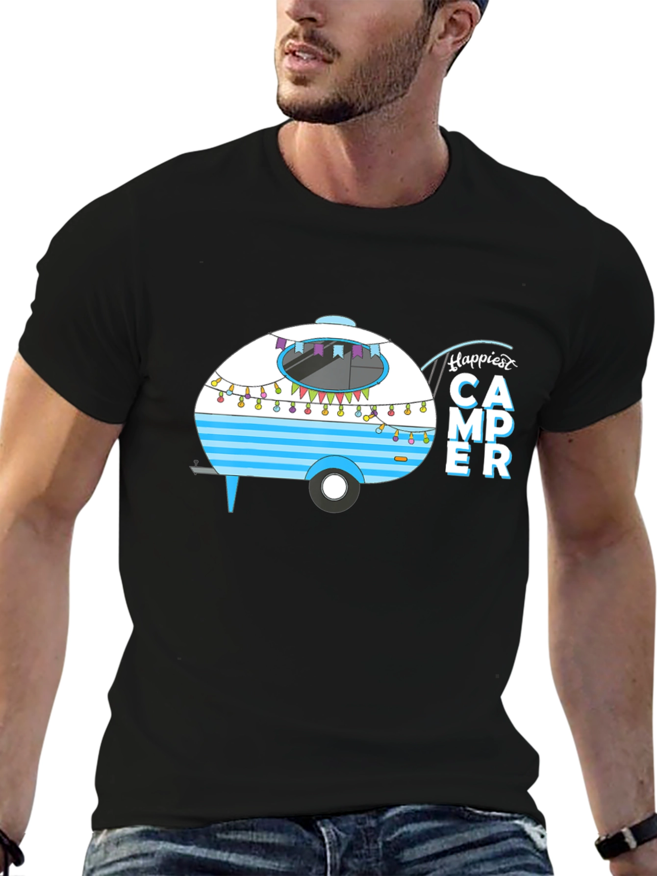 Happiest Camper T-Shirt - Black