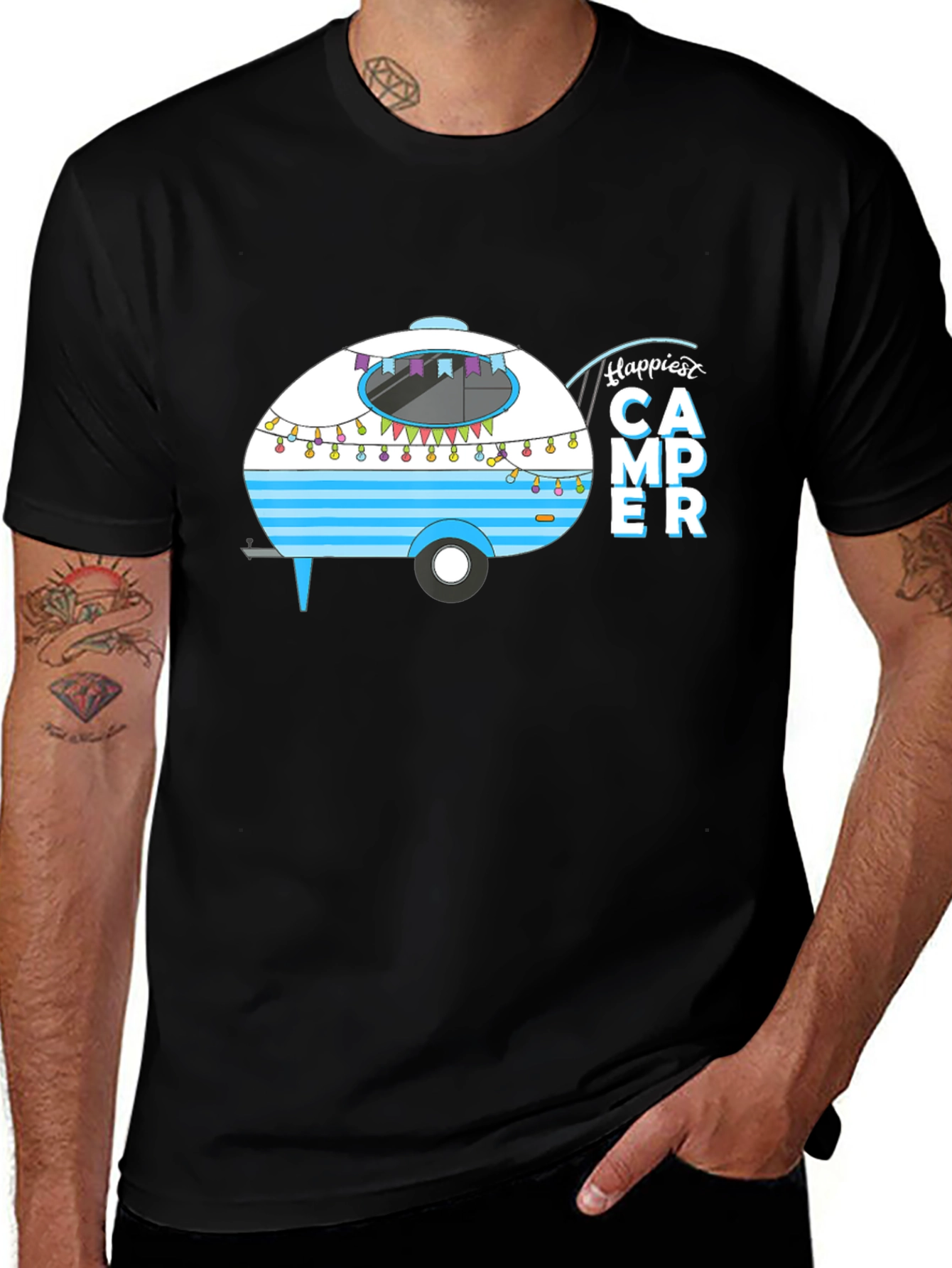 Happiest Camper T-Shirt - Black