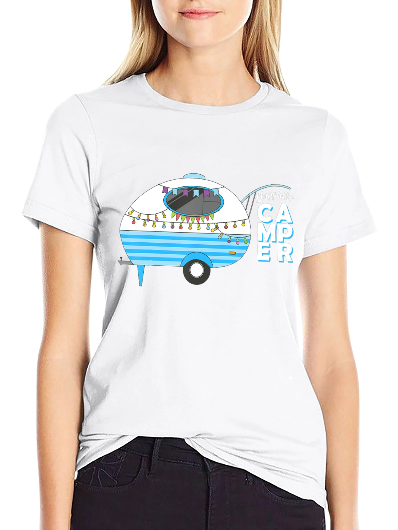 Happiest Camper T-Shirt - Black