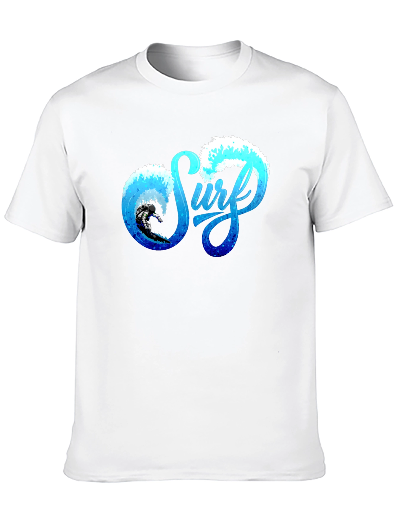 Surf Graphic Tee - Black Cotton Surfing T-Shirt