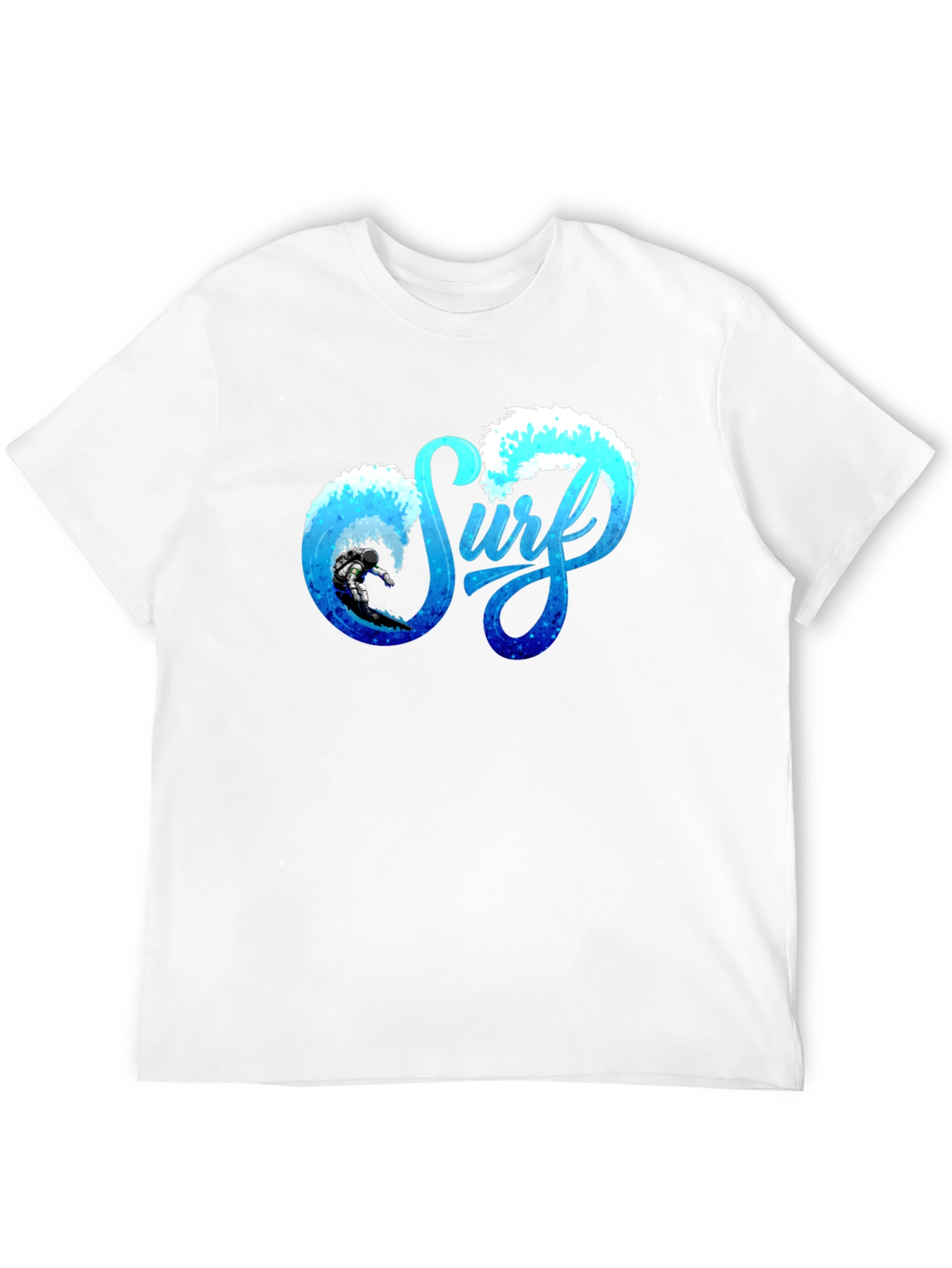 Surf Graphic Tee - Black Cotton Surfing T-Shirt