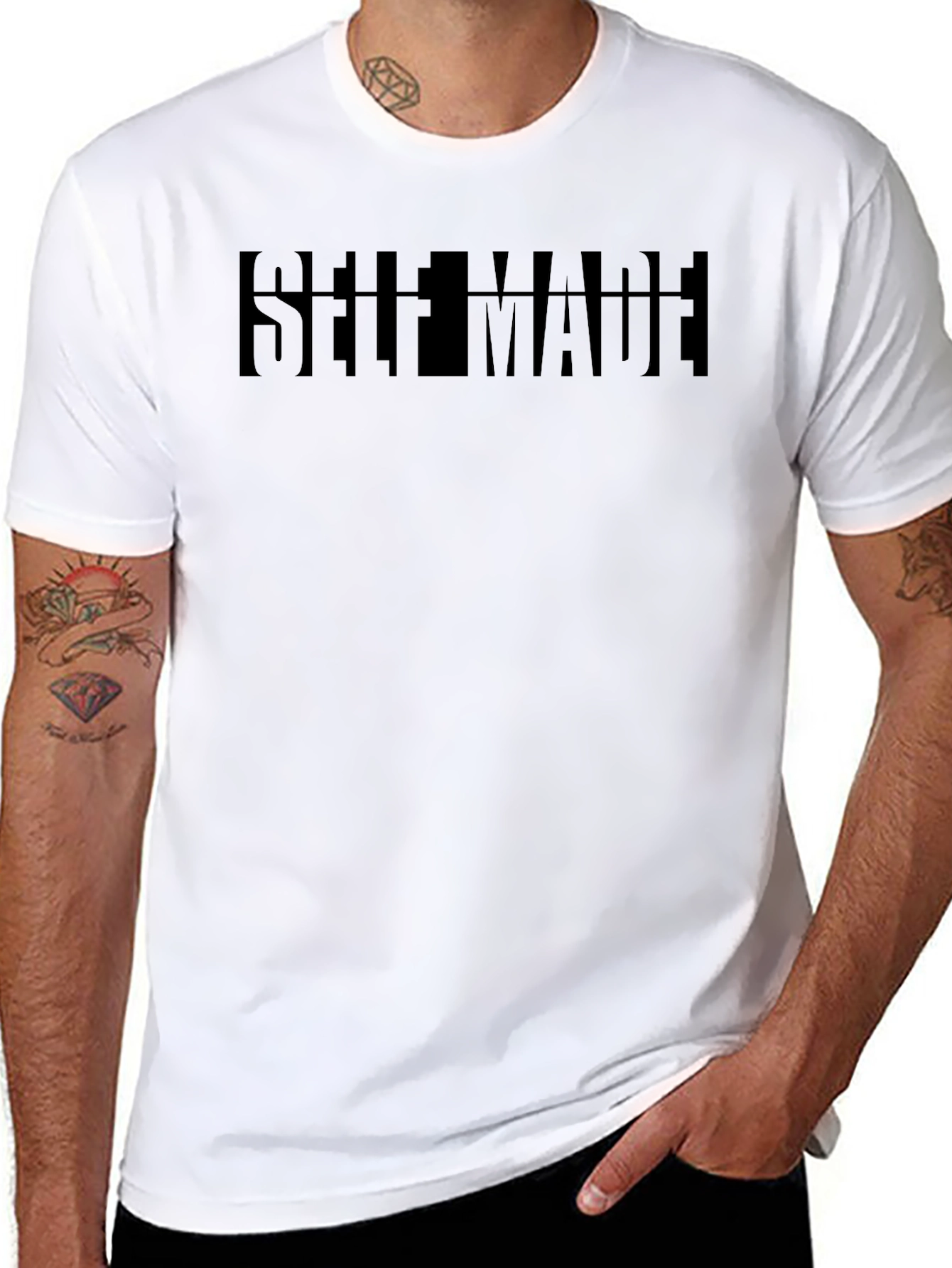 Self Made Black Graphic T-Shirt