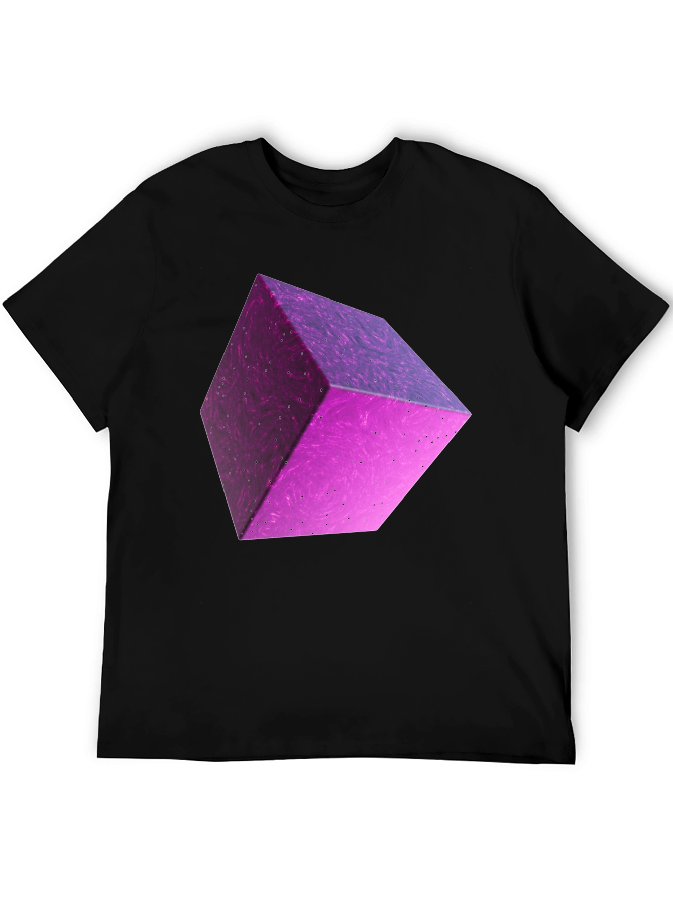 Abstract Purple Cube Graphic Tee