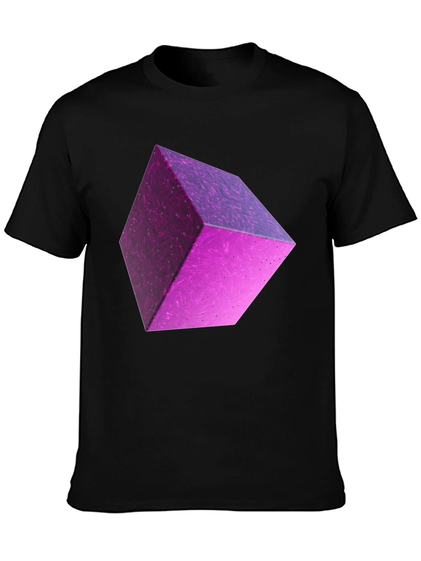 Abstract Purple Cube Graphic Tee