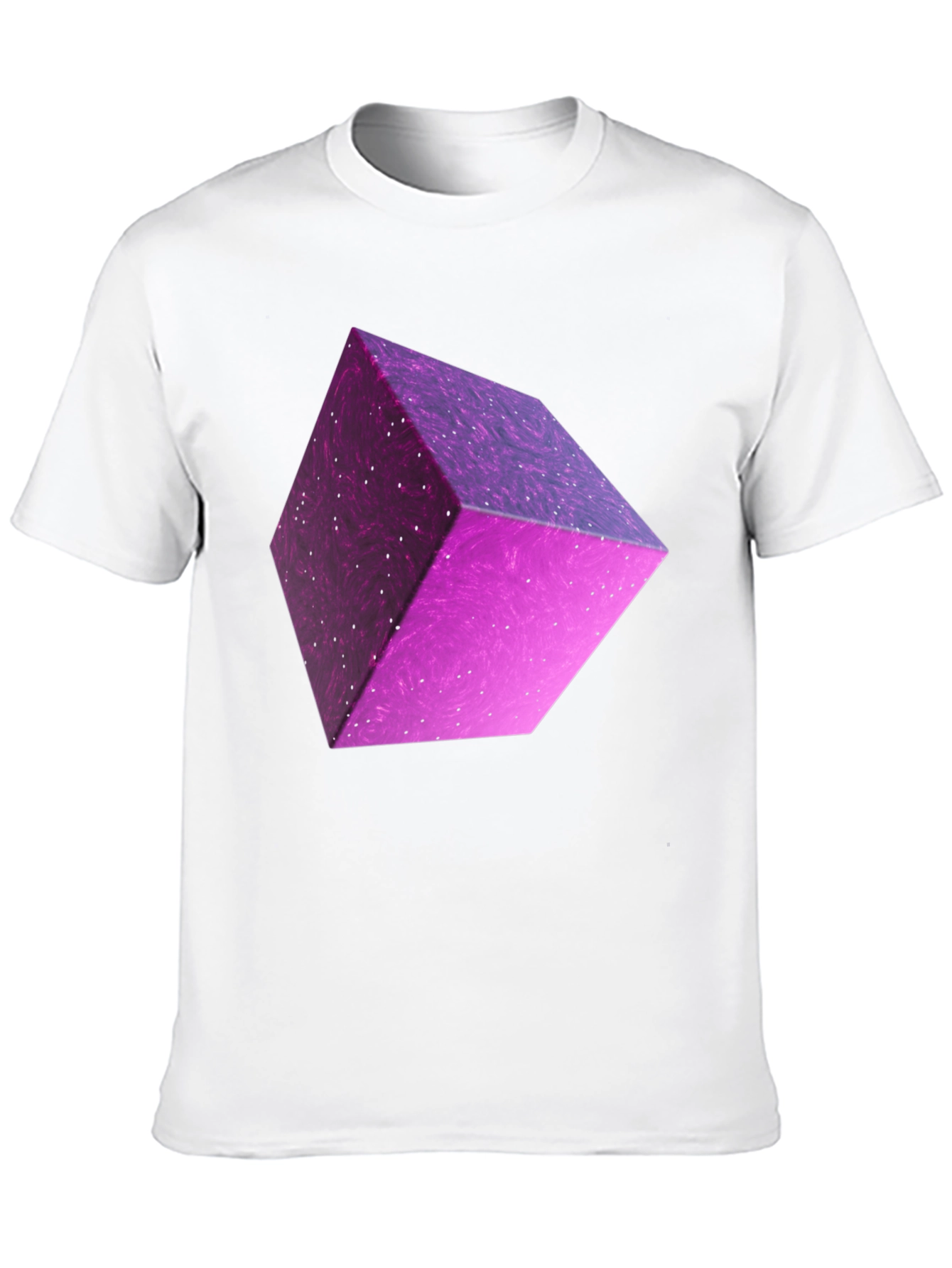 Abstract Purple Cube Graphic Tee