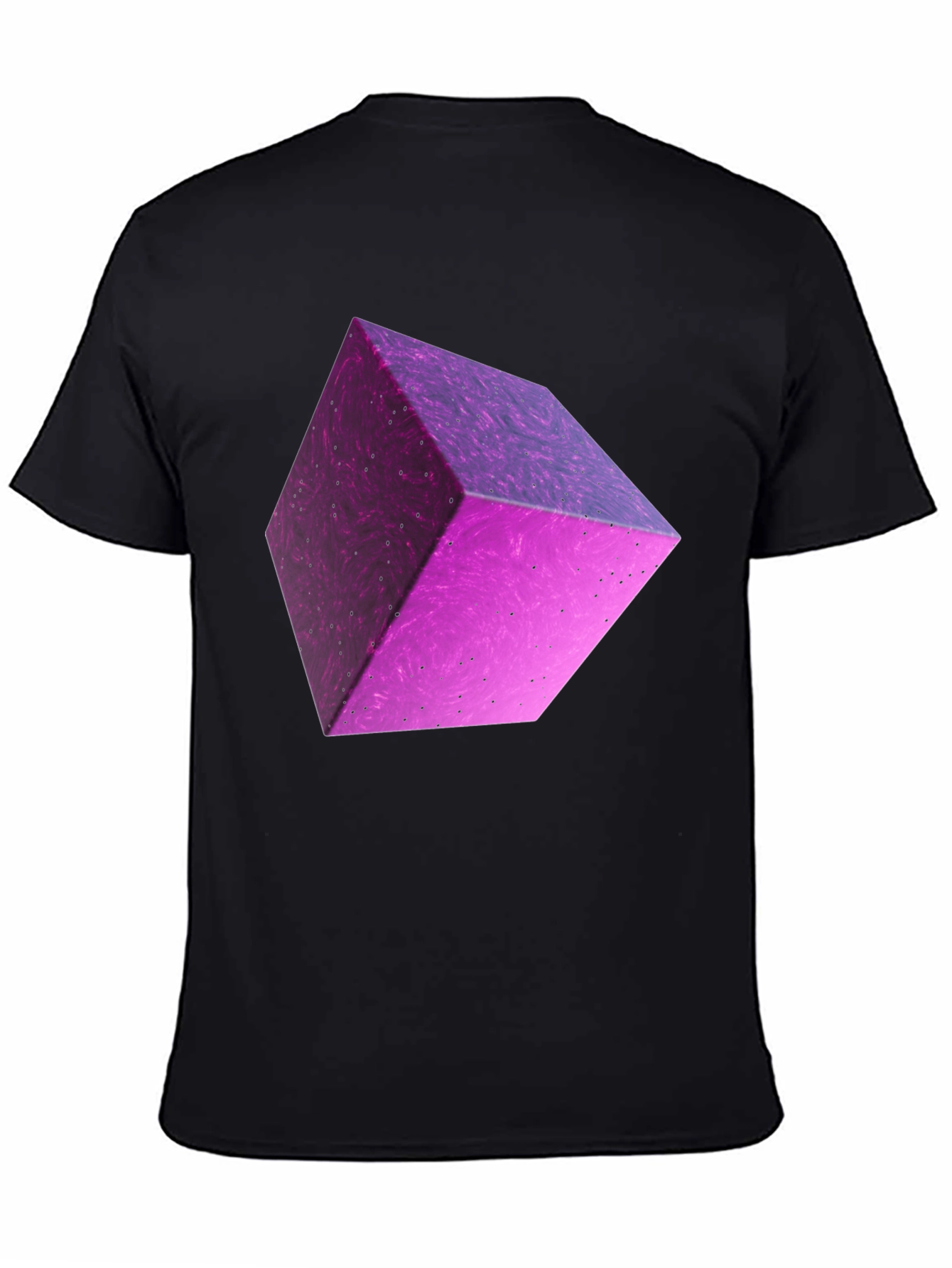 Abstract Purple Cube Graphic Tee