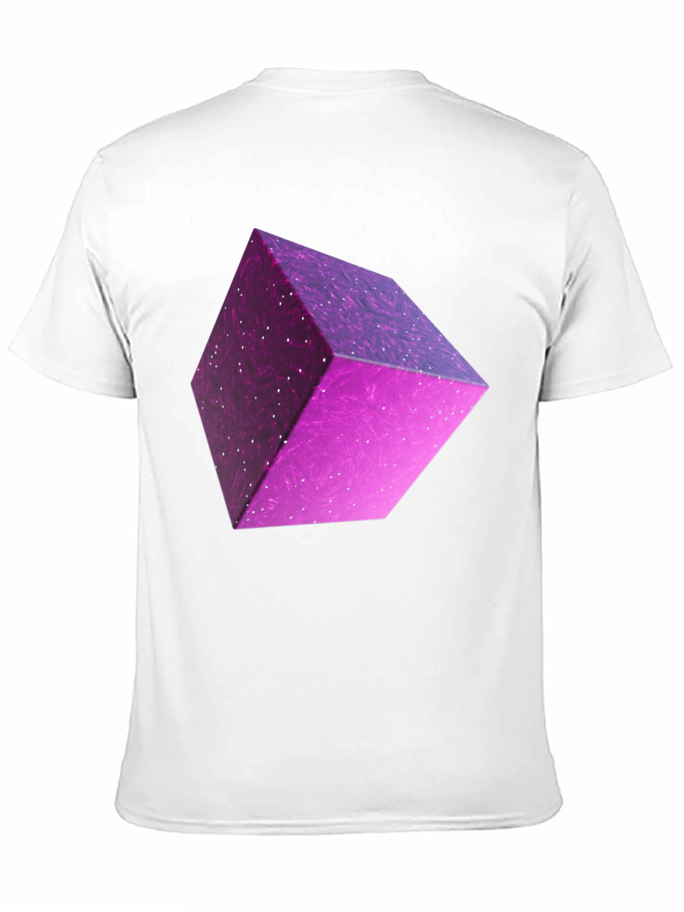 Abstract Purple Cube Graphic Tee