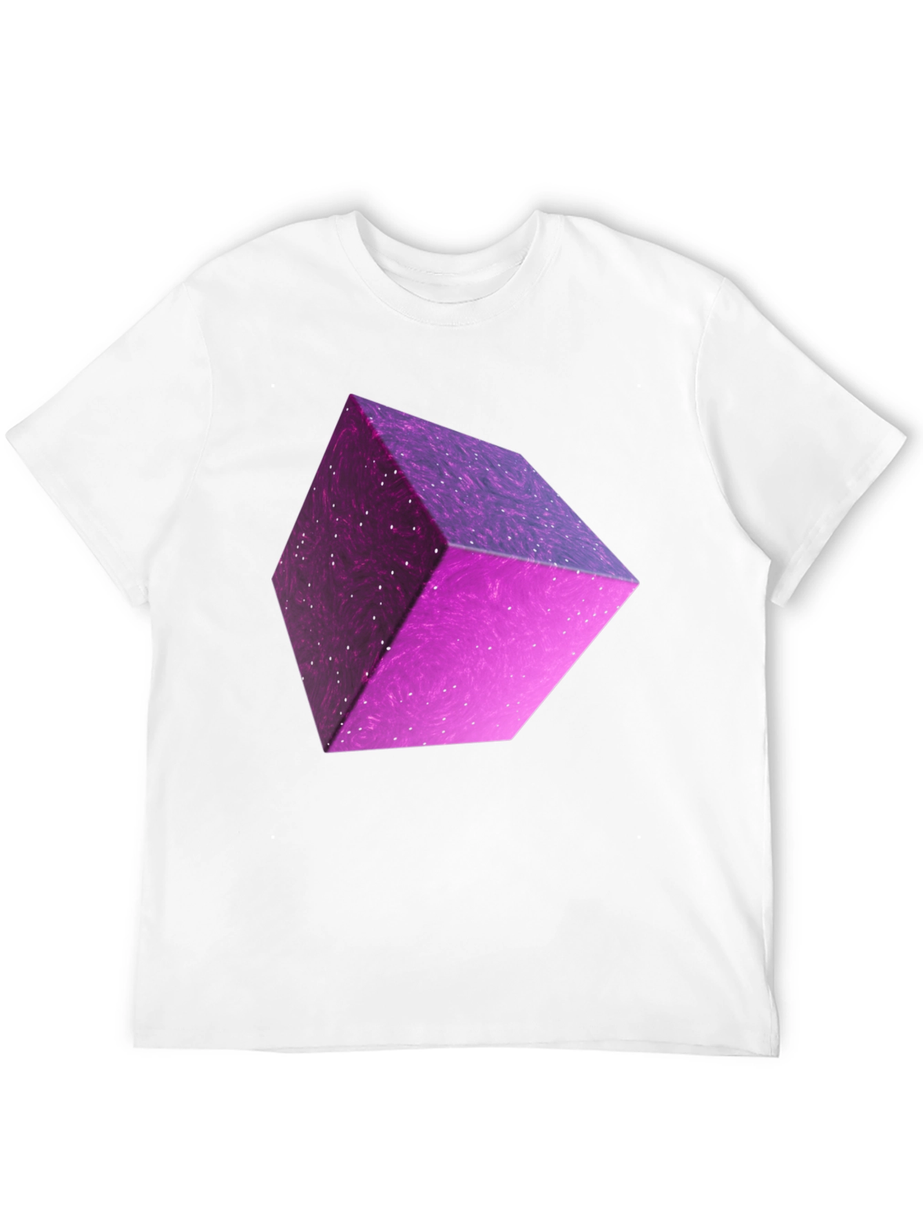 Abstract Purple Cube Graphic Tee